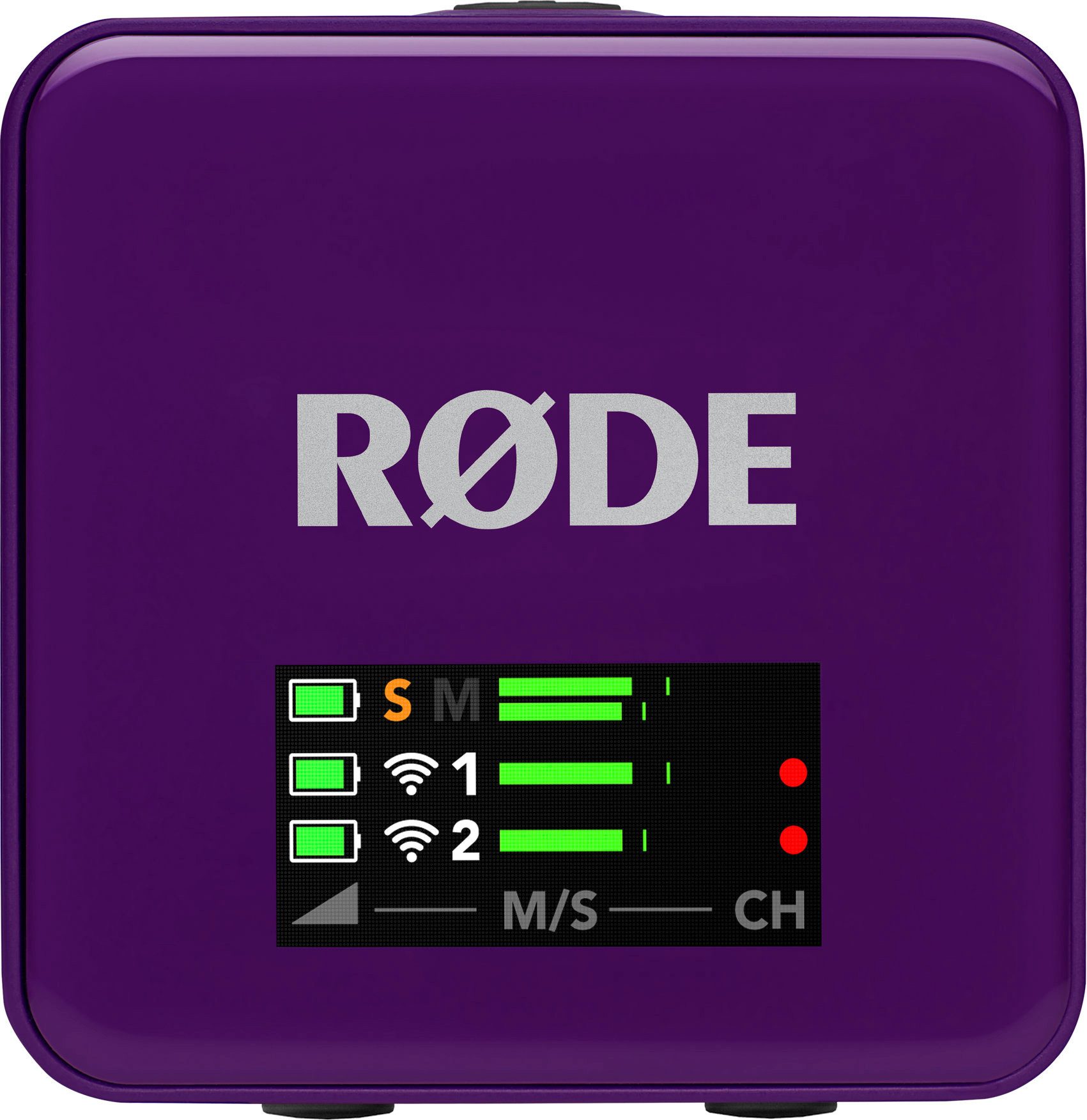 RODE Microphones Mikrofon Wireless GO (Gen 3) Drahtlos-Mikrofonsystem Purple (Set, 10-tlg), mit 32 Bit Float Recording