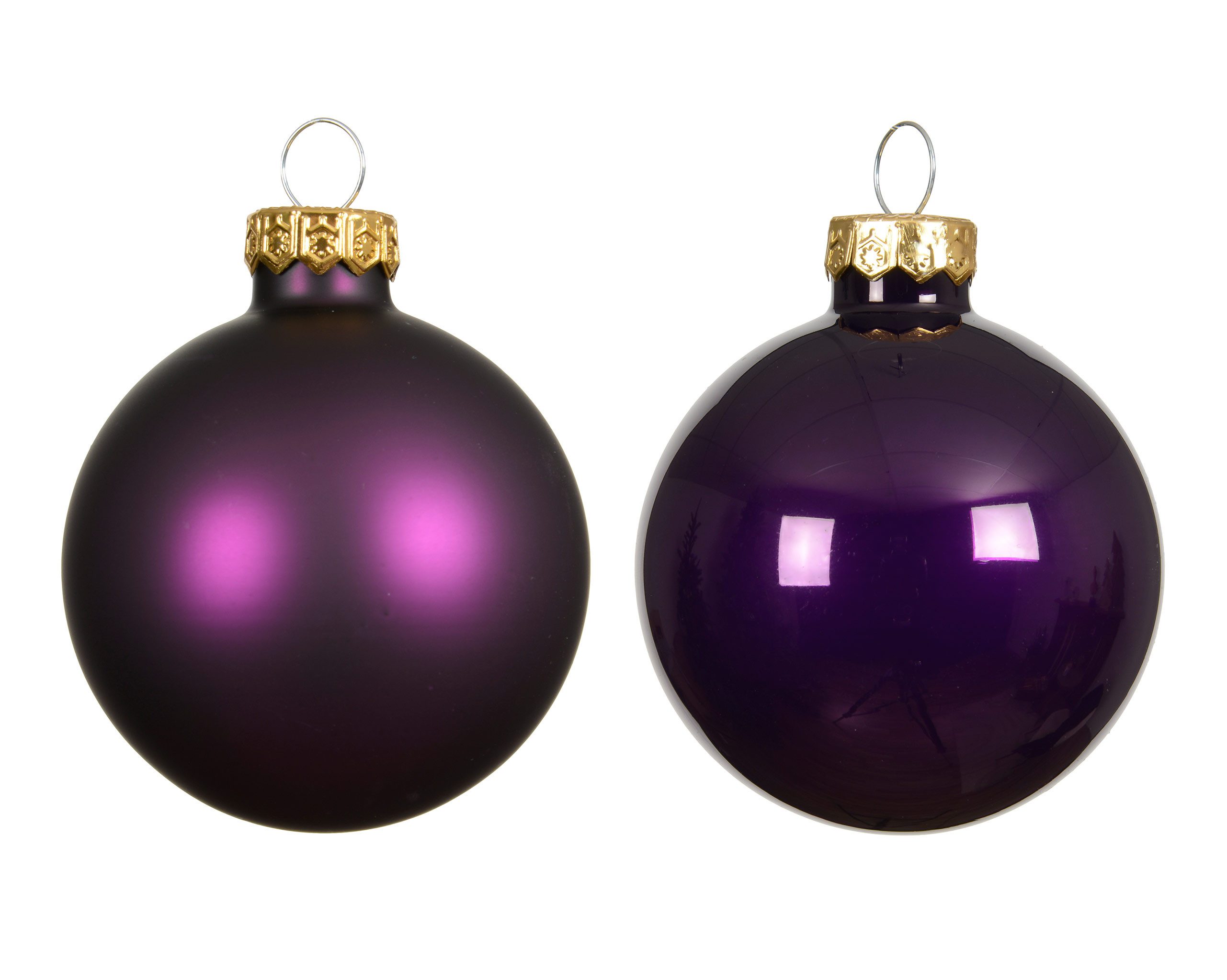 Kaemingk Weihnachtsbaumkugel, Weihnachtskugeln Glas 6cm x 10 Stück - Feige