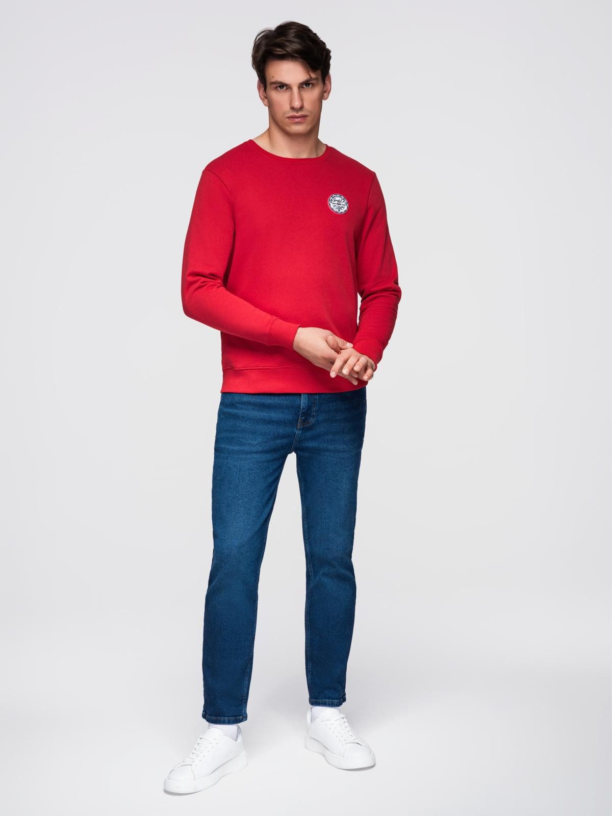 OMBRE Sweatshirt Sweatshirt mit Rundhalsausschnitt und Applikation