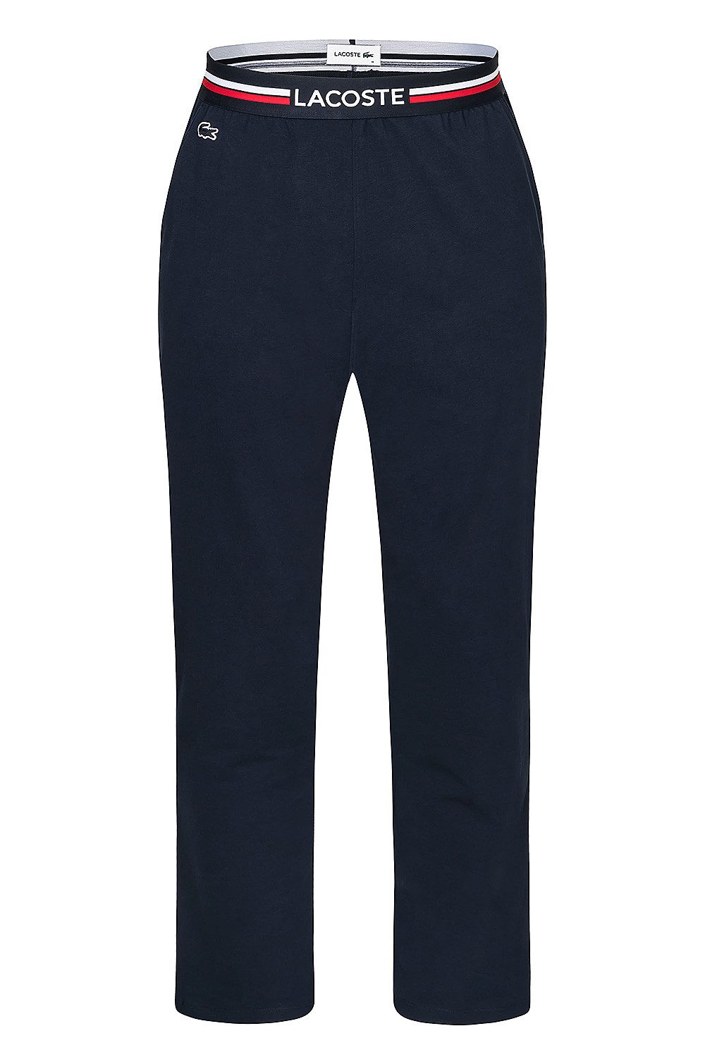 Lacoste Pyjamahose Loungehose long Pant (1-tlg) mit Trikolor-Look Webgummibund