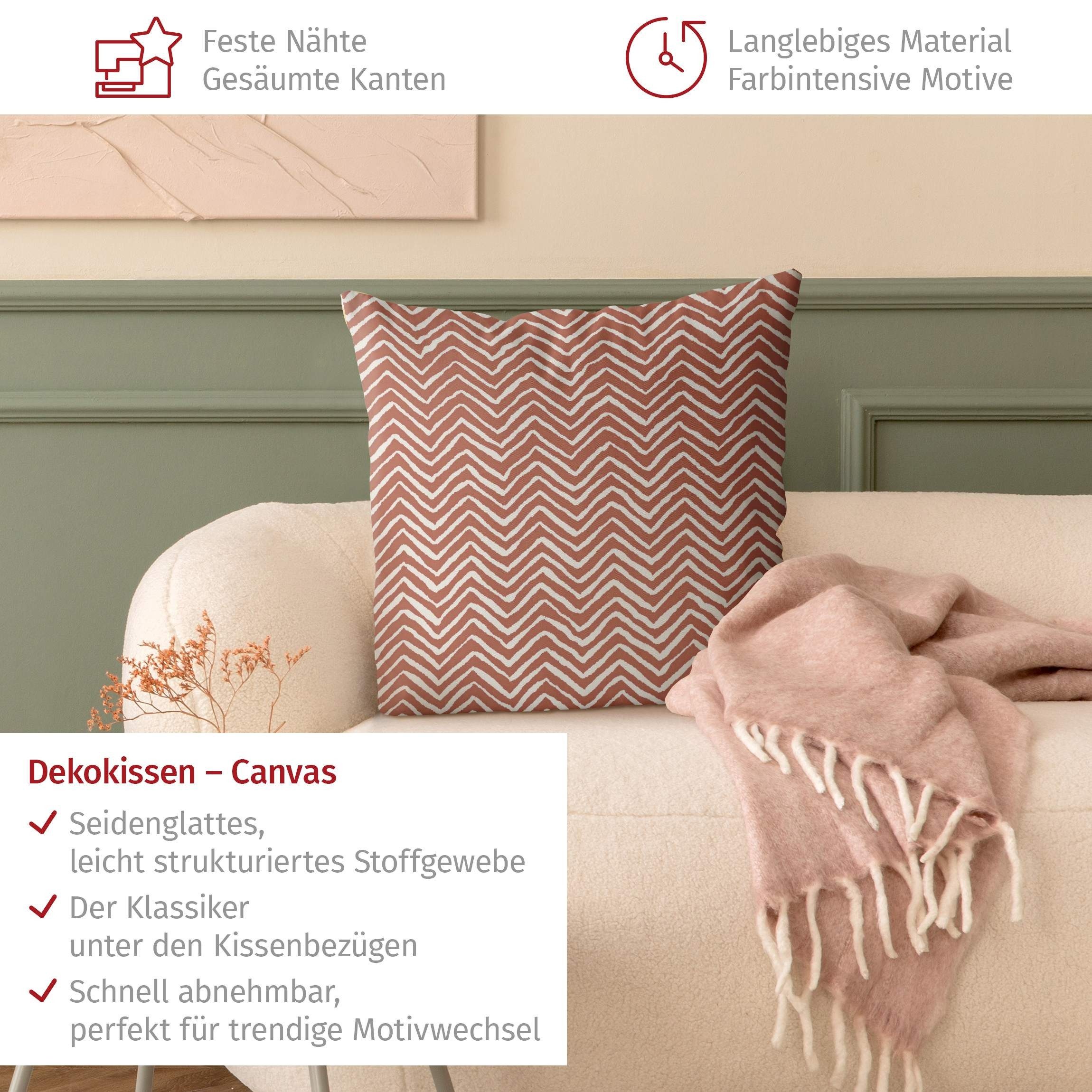 Bilderdepot24 Dekokissen drinnen Kissenhülle/ Sofakissen/ Zierkissen rot Muster Abstrakt, Bezug mit / ohne Füllung Zierkissen Outdoor Sofa Bett