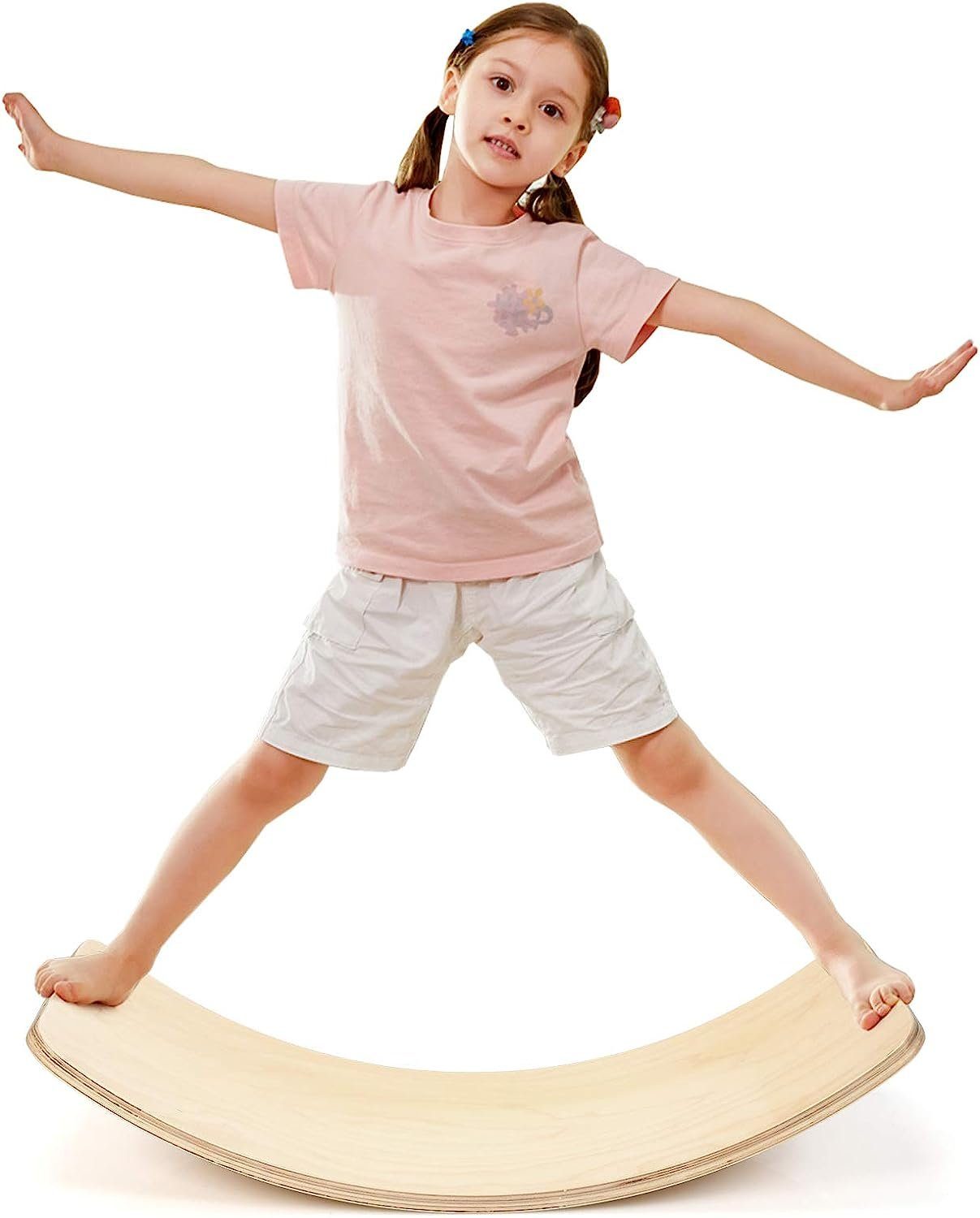 KOMFOTTEU Kurviges Board Balance Board Ständer, (mit Filzunterseite, 90 cm x 30cm)