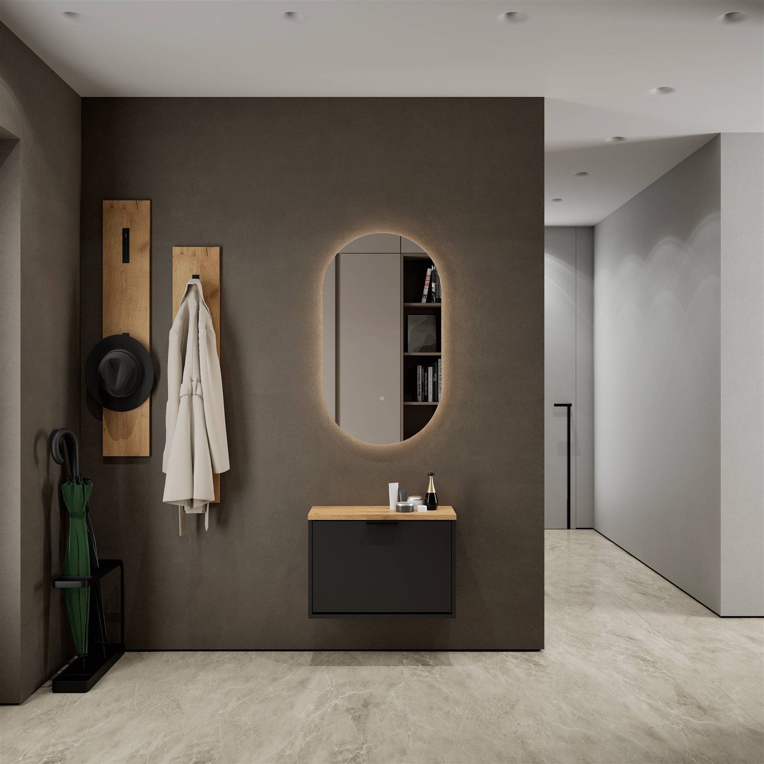 Planetmöbel Schuhschrank STIVIO Schuhschrank einreihig (Schuhschrank für Flur & Garderobe, wand- oder bodenmontierbar) passend für 4-6 Paar Schuhe
