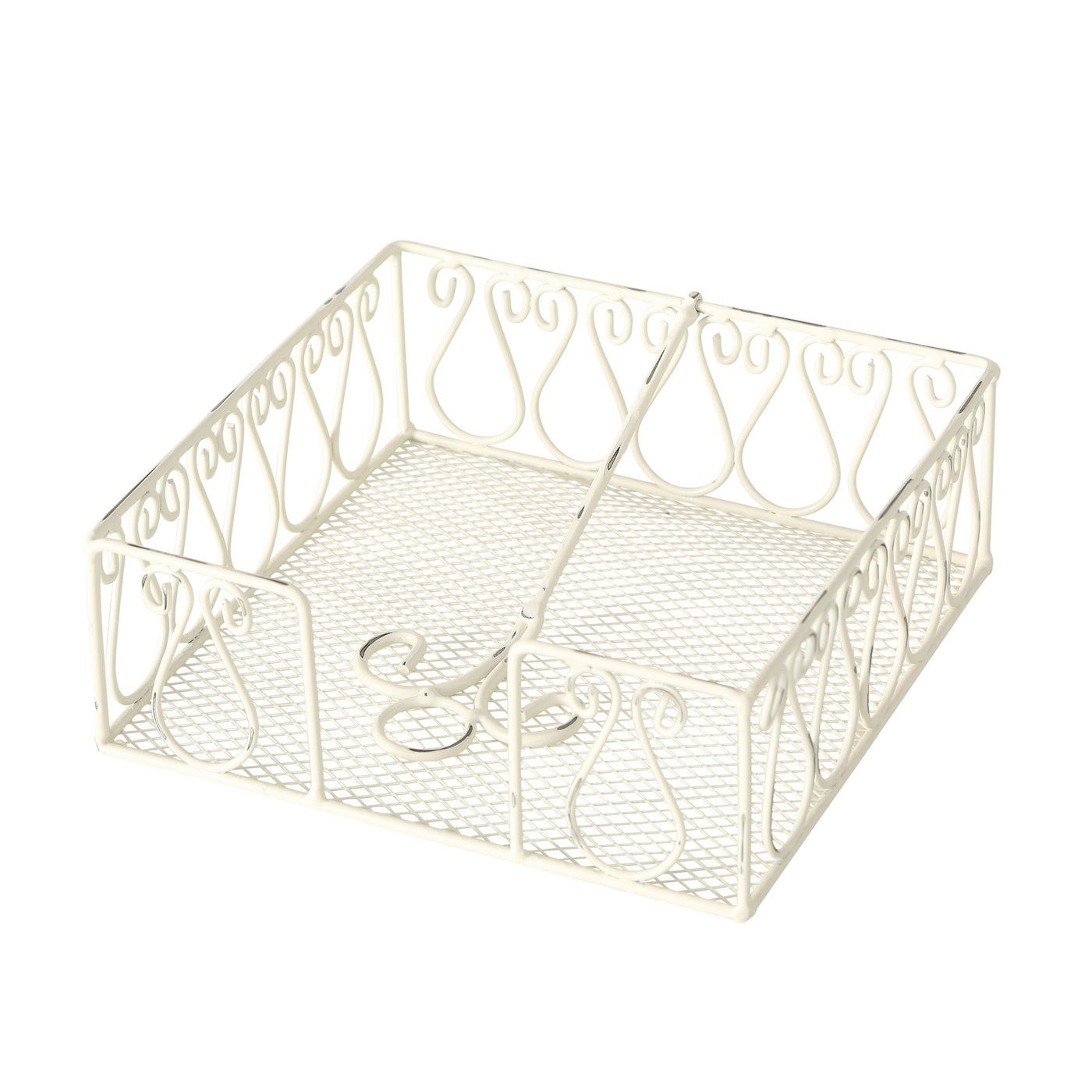 BOLTZE Serviettenhalter Serviettenhalter aus Metall - Weiß, Eisen, (1-tlg)