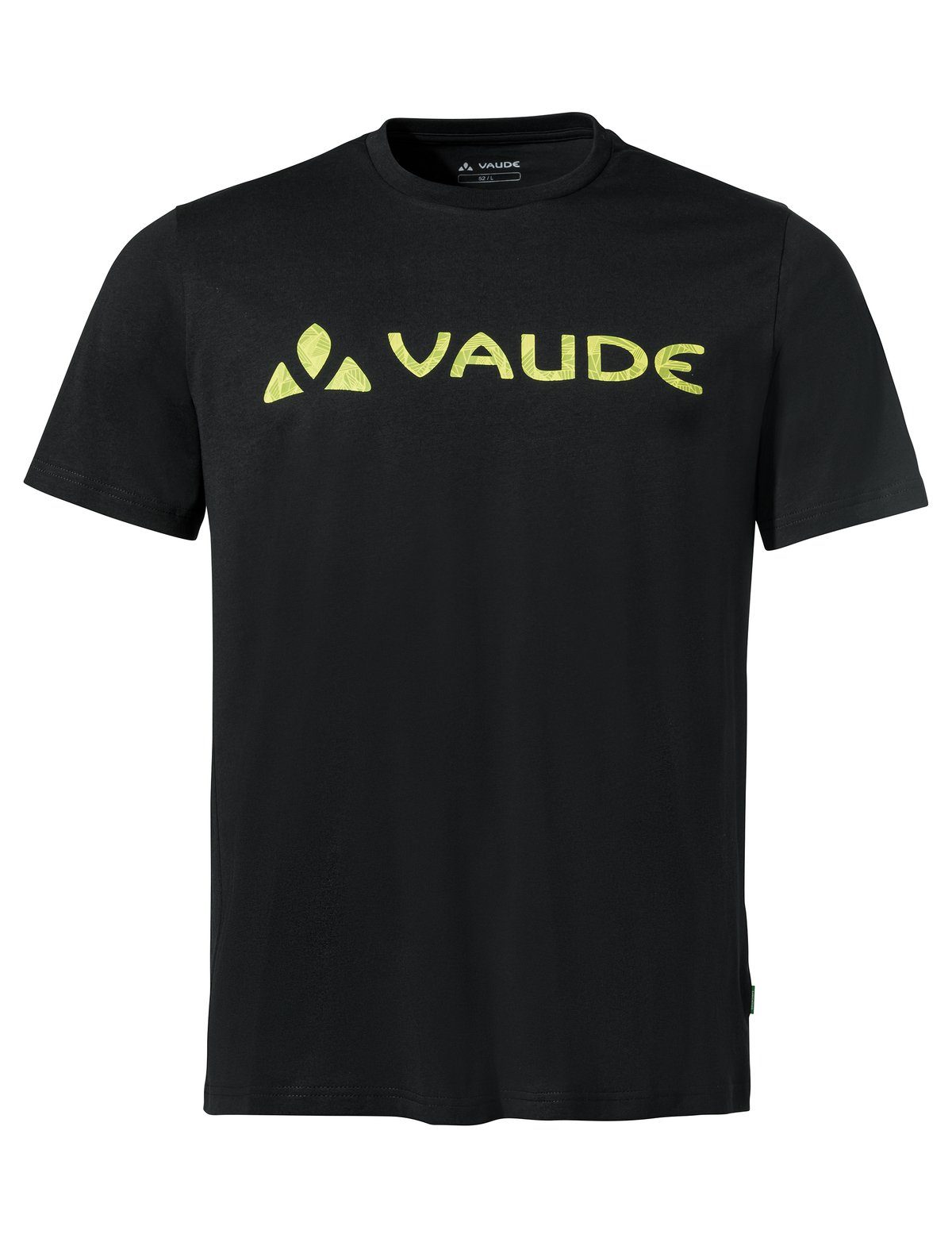 VAUDE T-Shirt Men's Logo Shirt (1-tlg) Grüner Knopf black/yellow