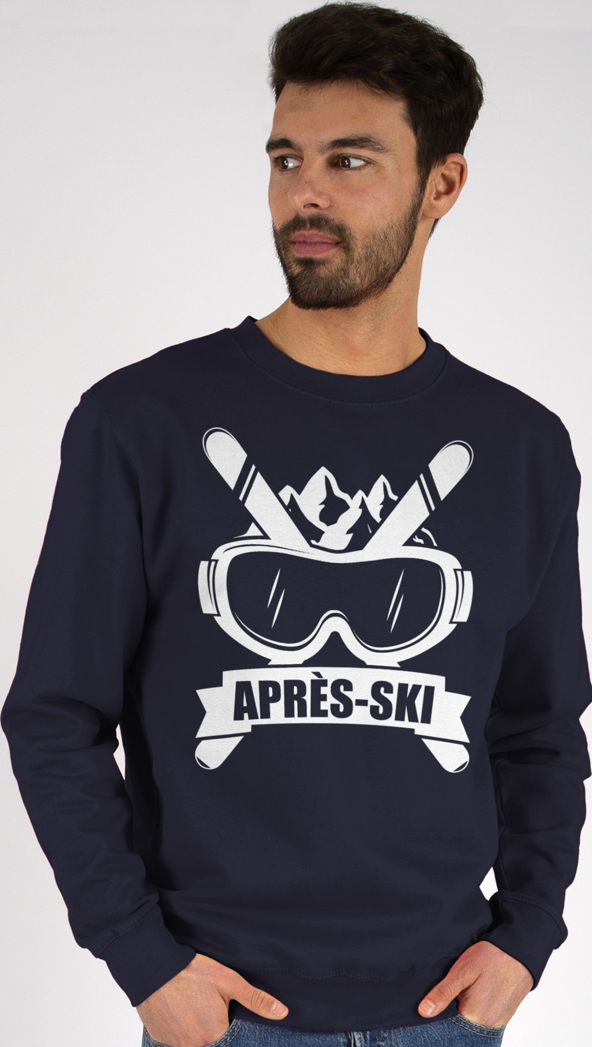 Shirtracer Sweatshirt Après-Ski Skibrille (1-tlg) Apres Ski Party 2 Dunkelblau