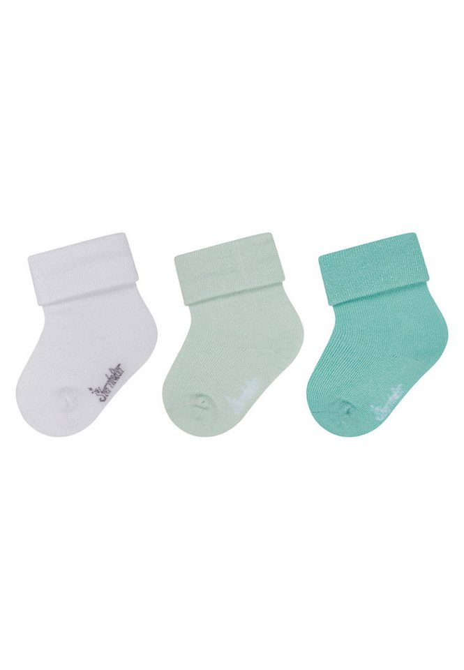 Sterntaler® Basicsocken Baby Socken 3er-Pack uni (3-Paar, 3er-Pack) Baby-Socken 3er-Pack, Umschlag, Bambus-Viskose, weich & hautfreundlich
