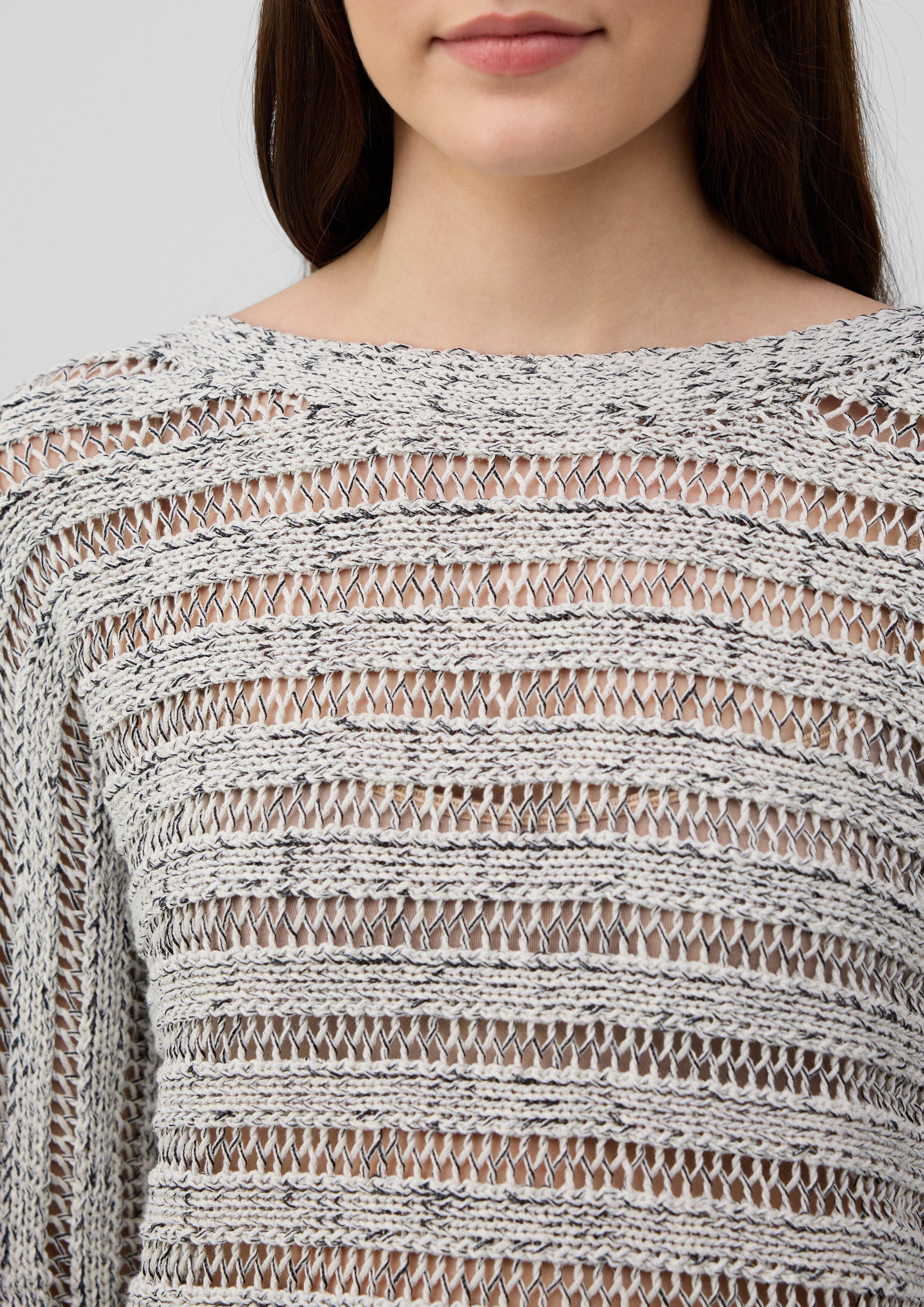 s.Oliver Strickpullover Pullover aus Ajourstrick mit günstig online kaufen