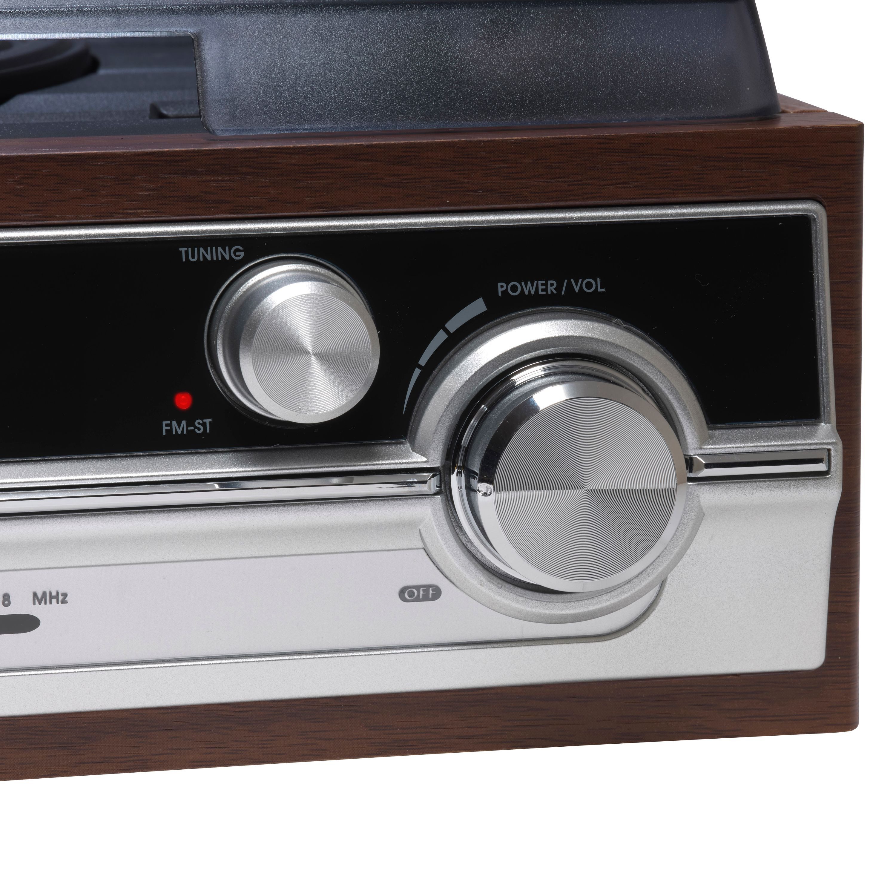 Denver VPR-190 Plattenspieler (Riemenantrieb, mit Auto-Stop und integriertem FM-Radio) – Bild 2 von 5