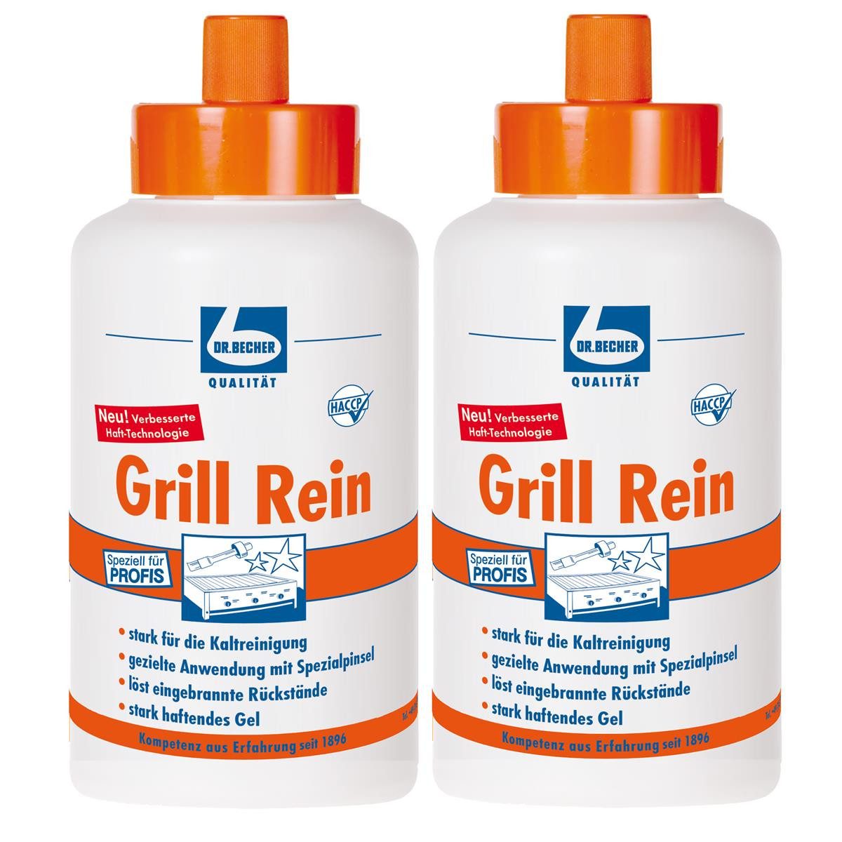 Dr. Becher Dr. Becher Grill Rein für Grills, Fritteusen, Backofen 1L (2er Pack) Spezialwaschmittel