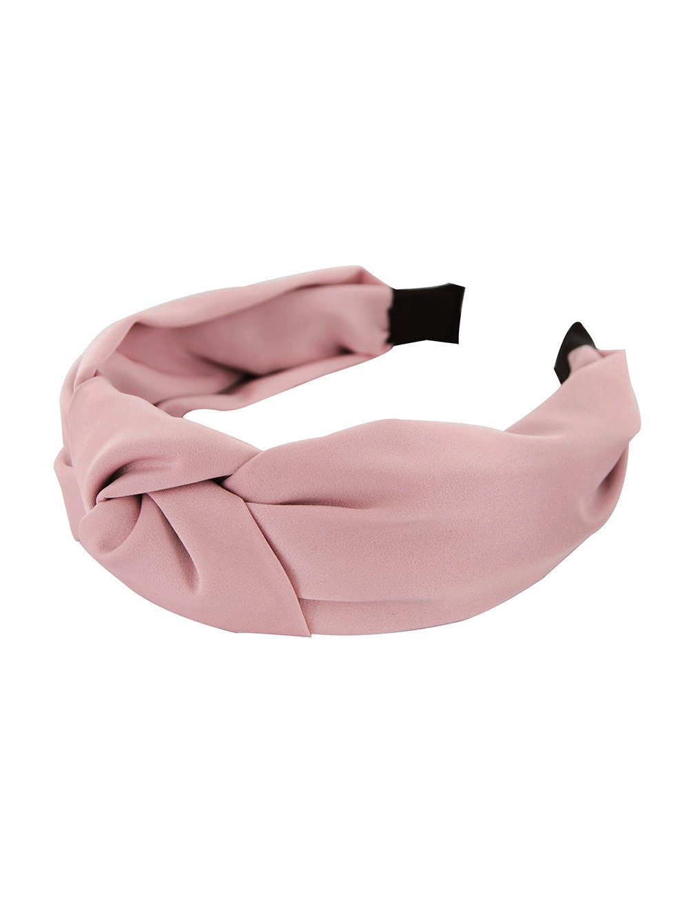 axy Haarreif Breiter Haarreif mit Knoten und Satin bezogen, Vintage Damen Haareifen Haarband
