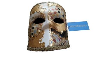 Venezia Originale Verkleidungsmaske Venezianische handgemachte Bauta Karnevalsmaske Deko Venedig Maske 3, Handgefertigt, Handbemalt, Maskenball, Opernball, Karneval, Halloween