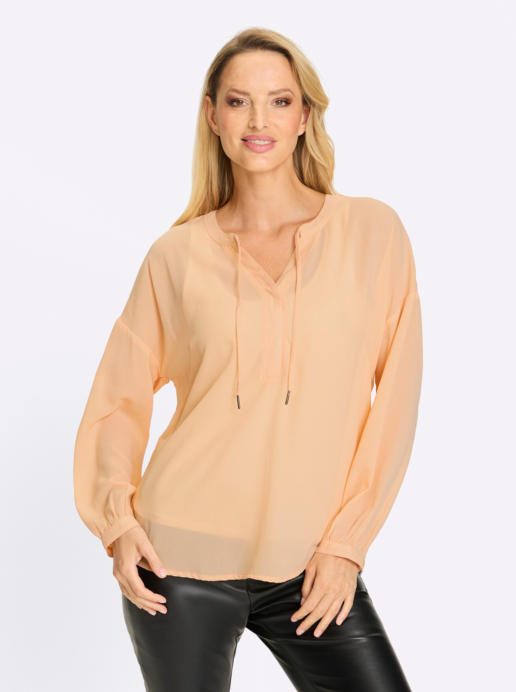 Klassische Bluse Bluse Langarm