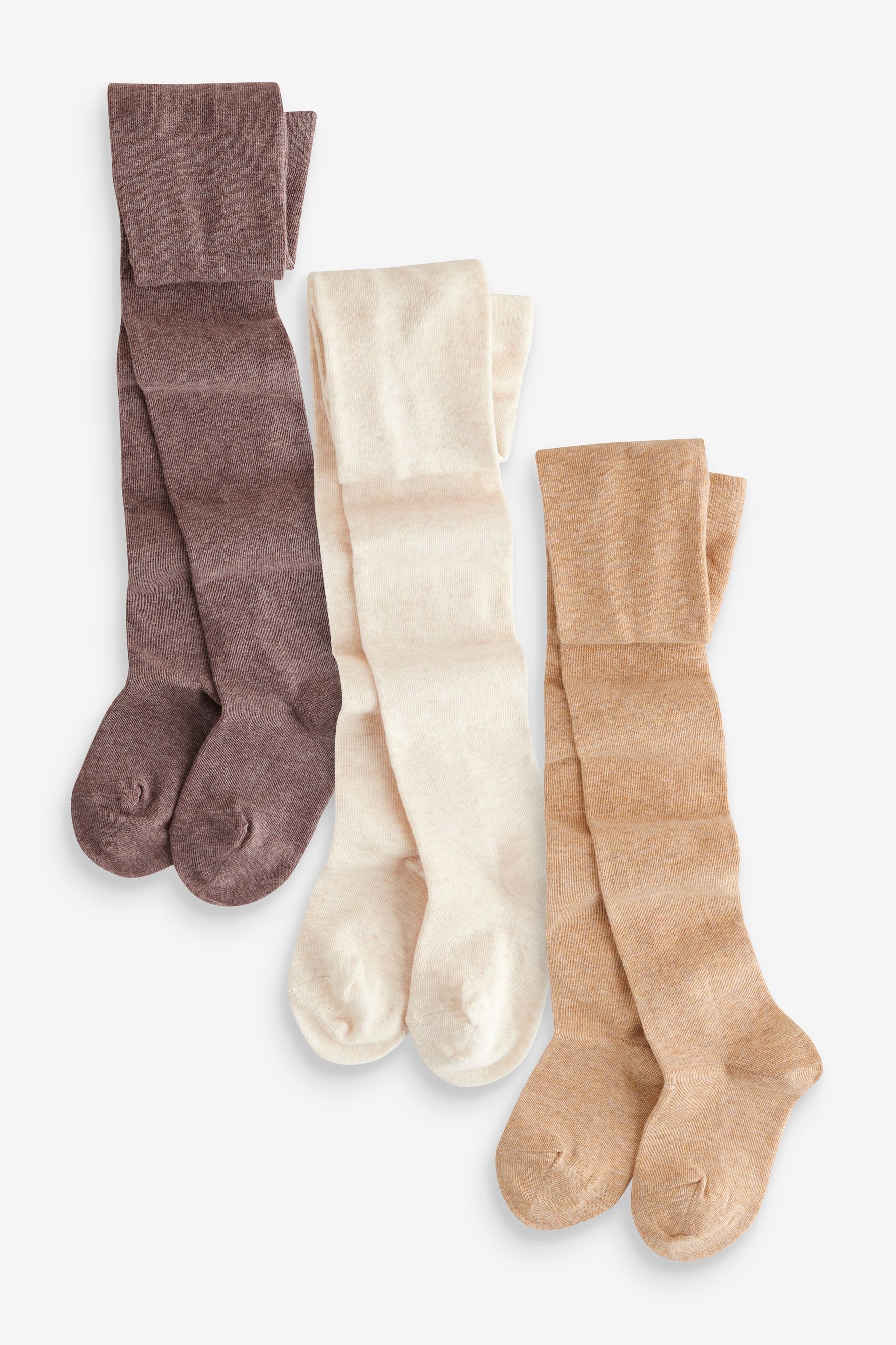 Next Strickstrumpfhose Strumpfhosen mit hohem Baumwollanteil, 3-er Pack (3 St)