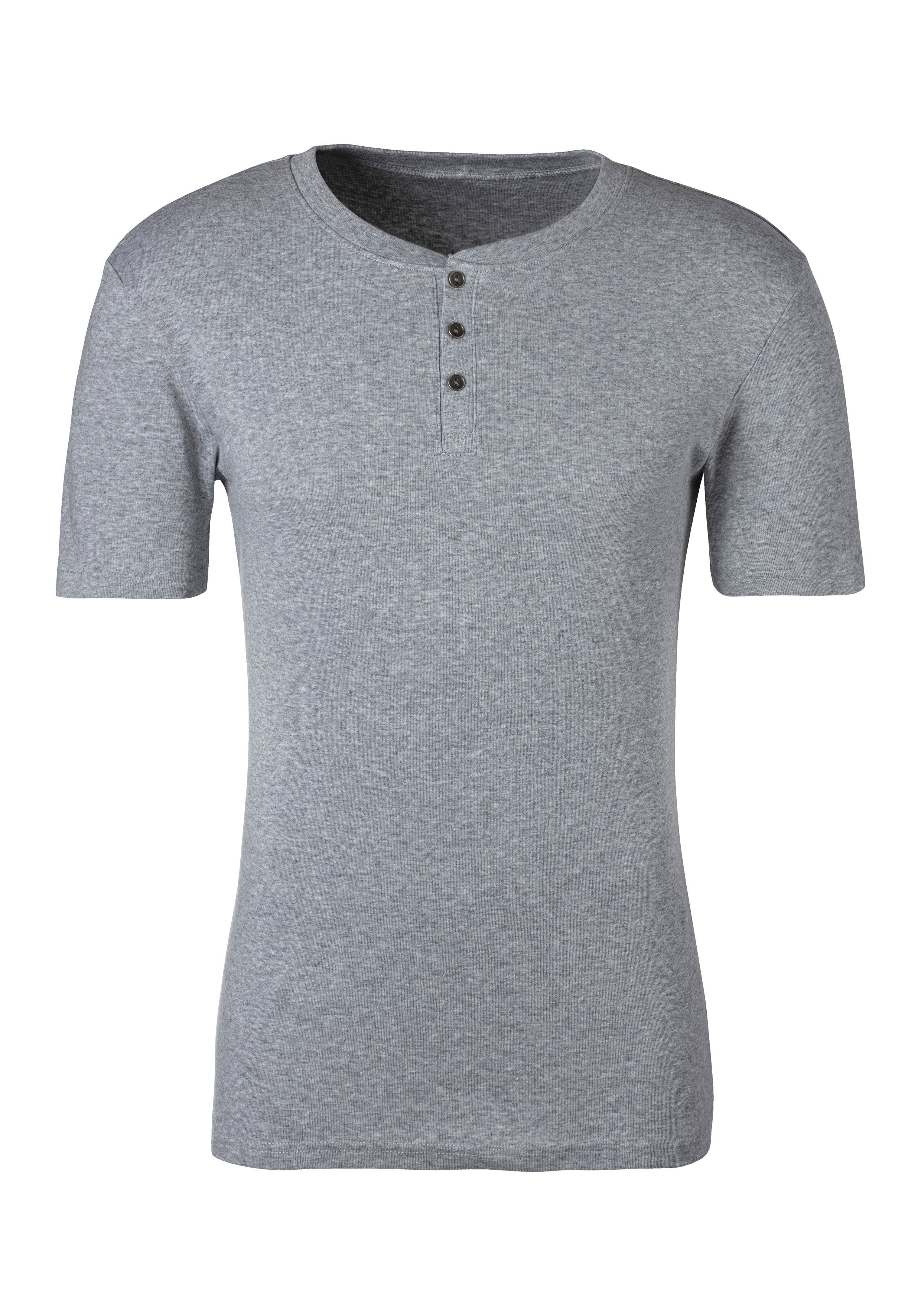 H.I.S T-Shirt mit aufwendiger Knopfleiste, perfekt als Unterziehshirt. Reduzierter Preis € 14,99. Unverbindliche Preisempfehlung € 16,99, (€ 14,99 pro 1 Stk)