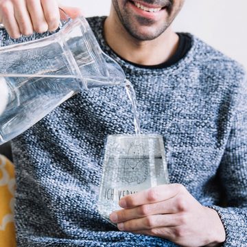 Mr. & Mrs. Panda Glas Bär Vermissen - Transparent - Geschenk, Freundin, Wasserglas, Liebesk, Premium Glas, Exklusive Gravur