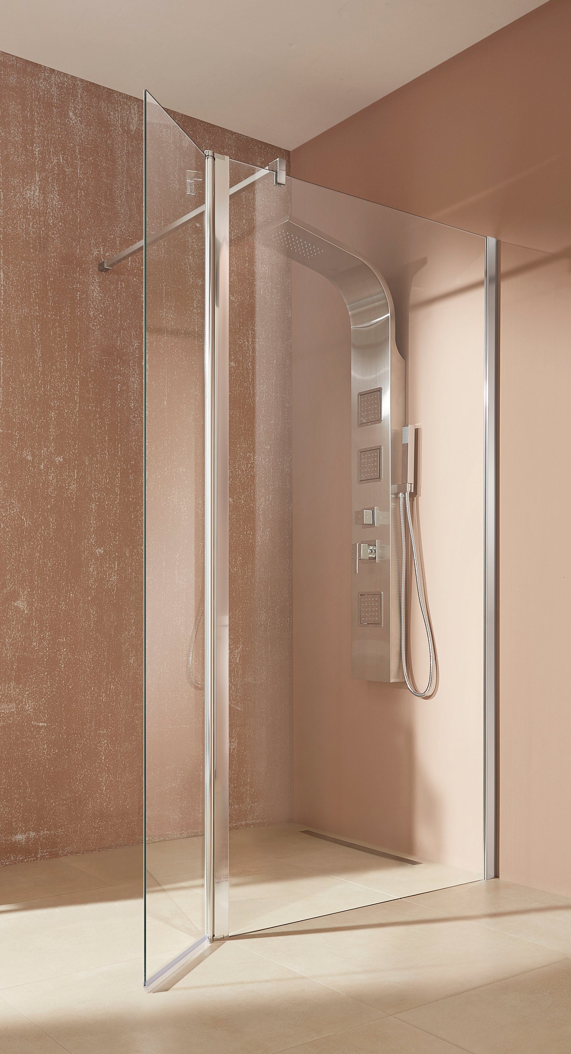 welltime Walk-in-Dusche Mailand, Einscheibensicherheitsglas, in 3 günstig online kaufen