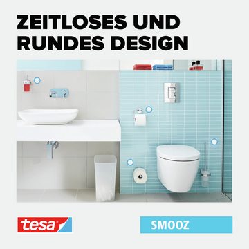 tesa WC-Reinigungsbürste 1 x SMOOZ Toilettenbürste, (Komplett-Set, 3-tlg), chrom - silber - 13,7 cm : 9,7 cm : 41 cm