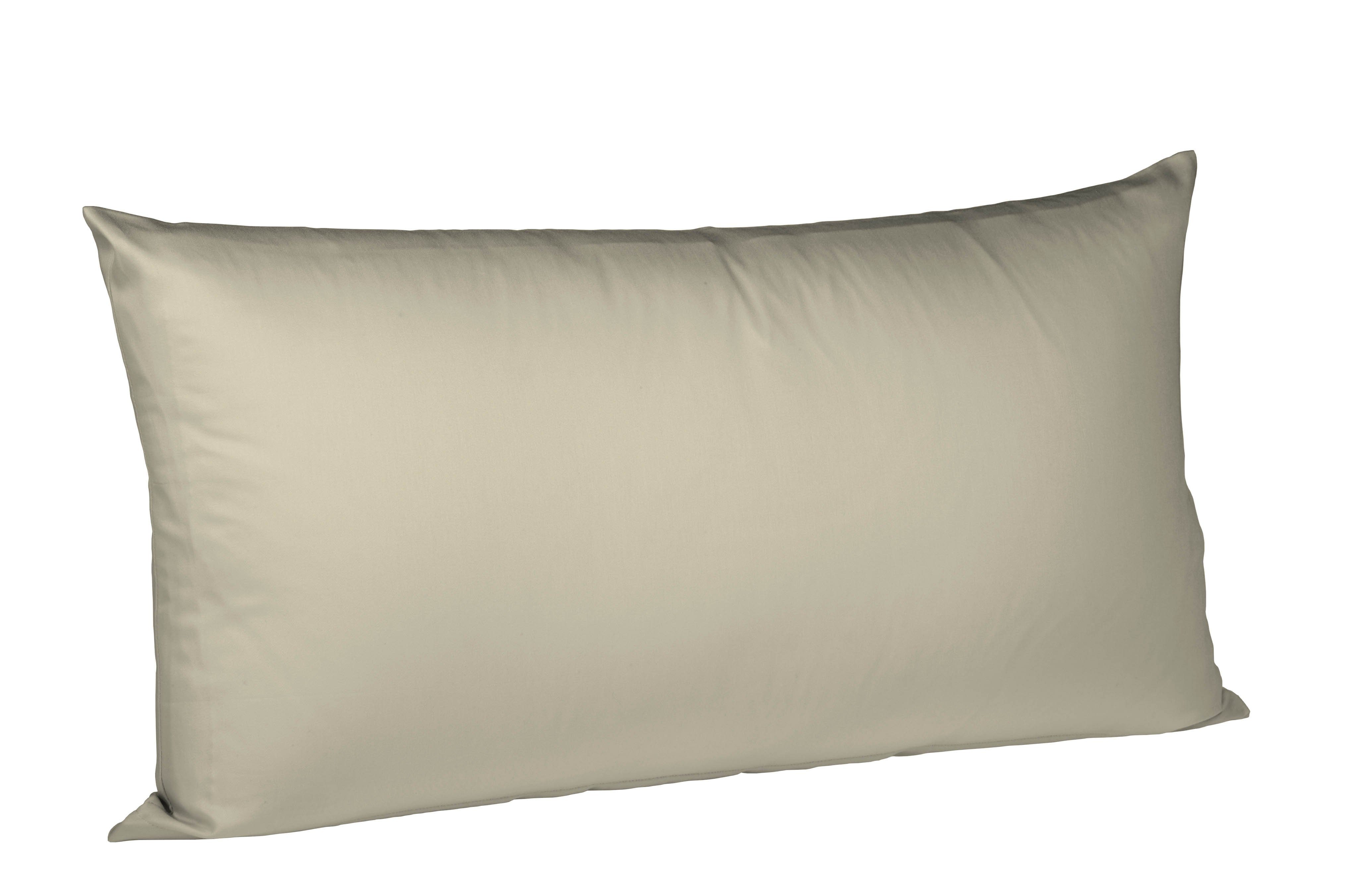 fleuresse Kissenbezüge 2 Stück Fleuresse Mako-Satin Kissenbezüge 40x60 cm uni mit RV DP, (2 Stück), seidig weiche Oberfläche mit edlem Glanz