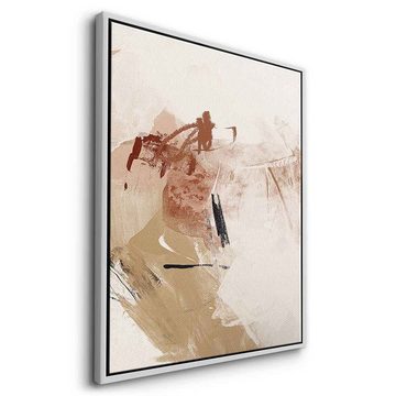 DOTCOMCANVAS® Leinwandbild From A to B - 1, Leinwandbild beige braun moderne abstrakte Kunst Druck Wandbild