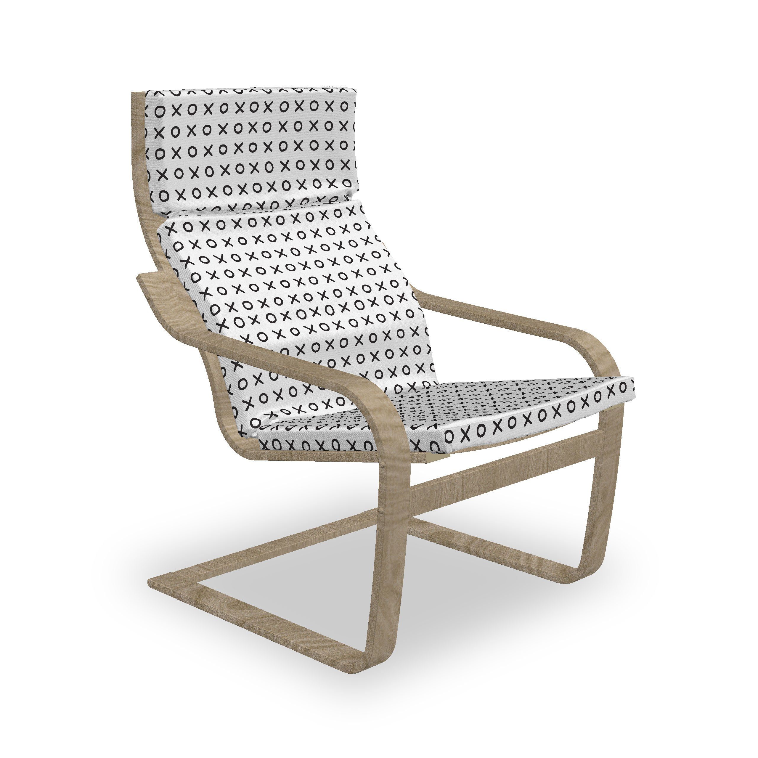 Abakuhaus Stuhlkissen Sitzkissen mit Stuhlkissen mit Hakenschlaufe und Reißverschluss, XOXO Modernes übersichtliches Design von XO