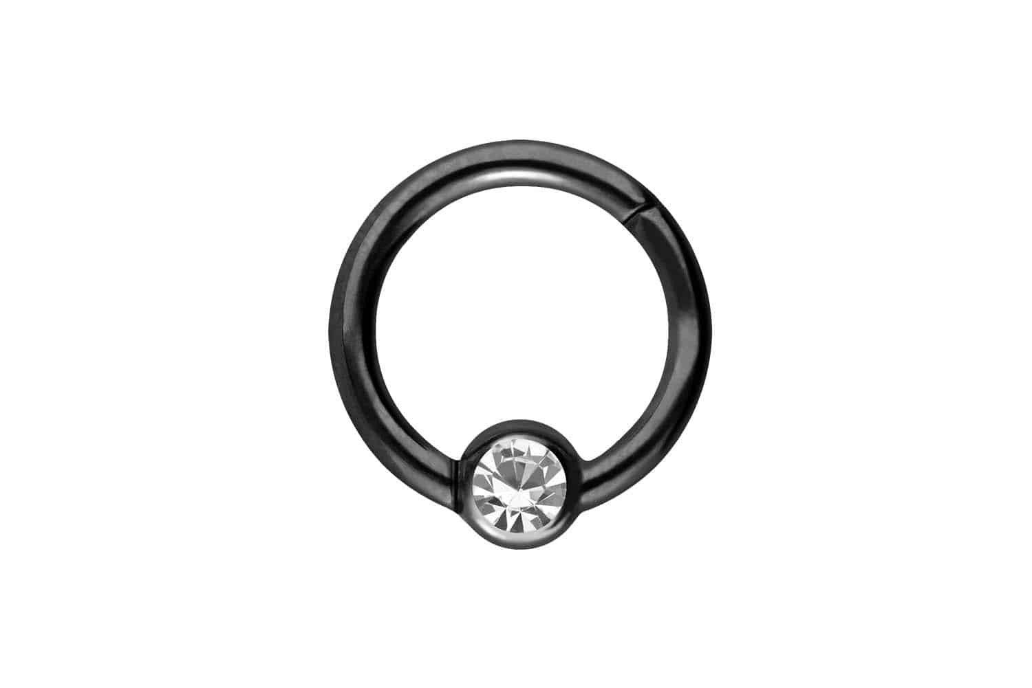 Piercing-Set Titan Segmentring Clicker KRISTALL