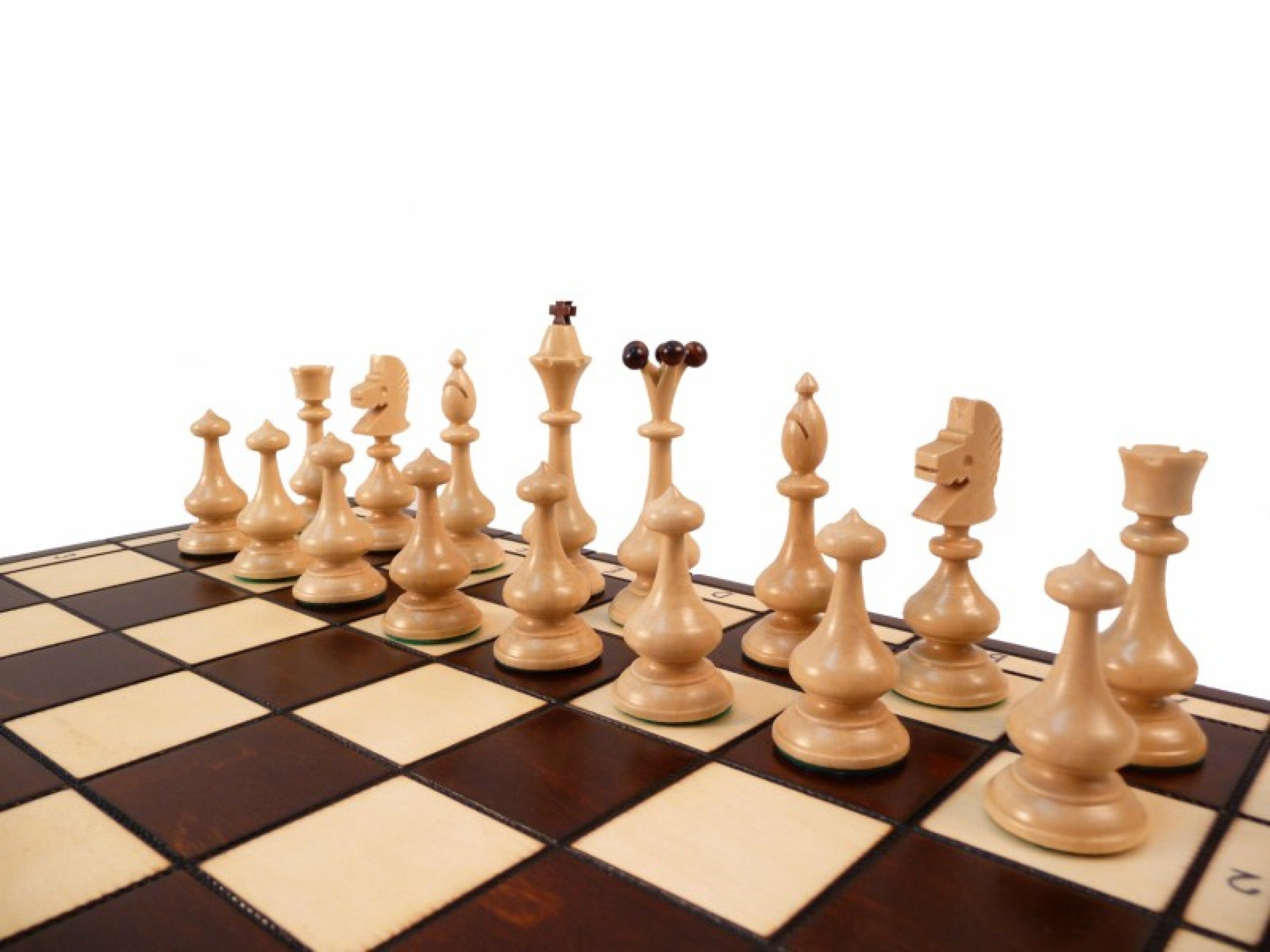 Holzprodukte Spiel Schach Schachspiel Schachbrett 48 x 48 cm KH 110 cm Holz