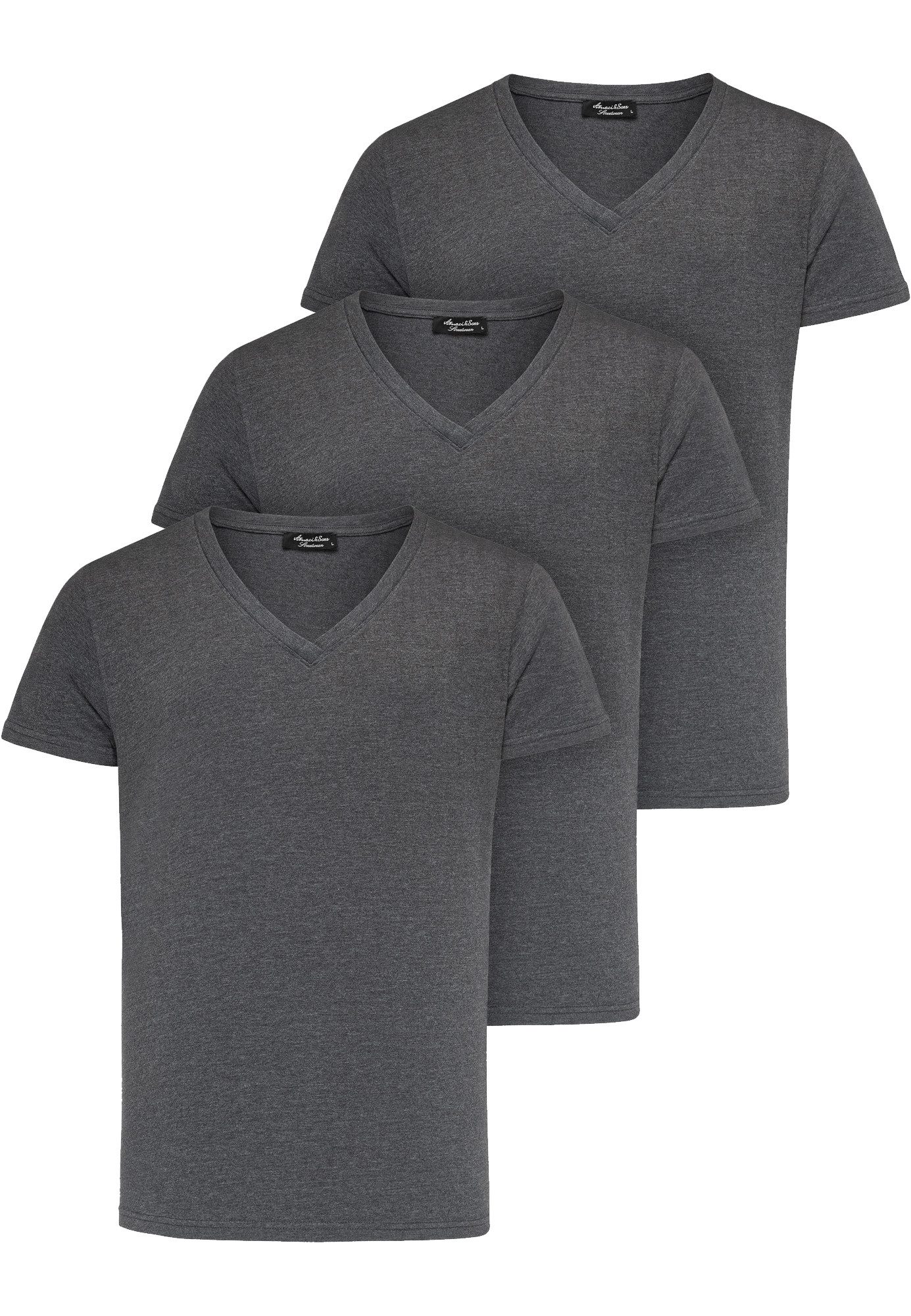 Amaci&Sons T-Shirt 3. EUGENE Herren 3er-Pack T-Shirts (3er-Pack) Herren Bas günstig online kaufen