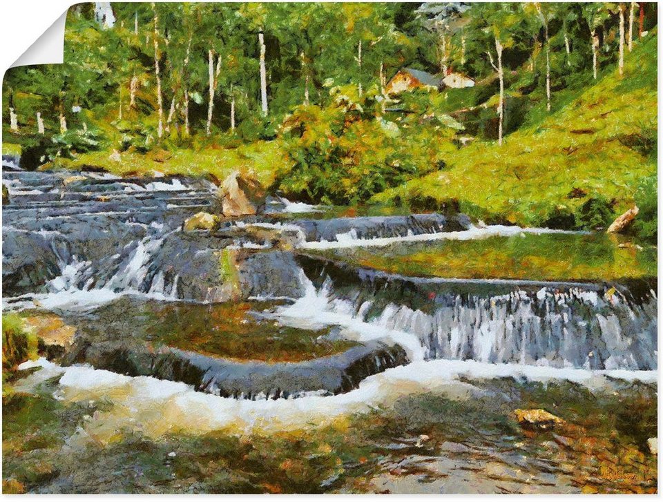 Artland Wandbild Kaskarden im Fluss, Gewässer (1 St), als Alubild,  Leinwandbild, Wandaufkleber oder Poster in versch. Größen
