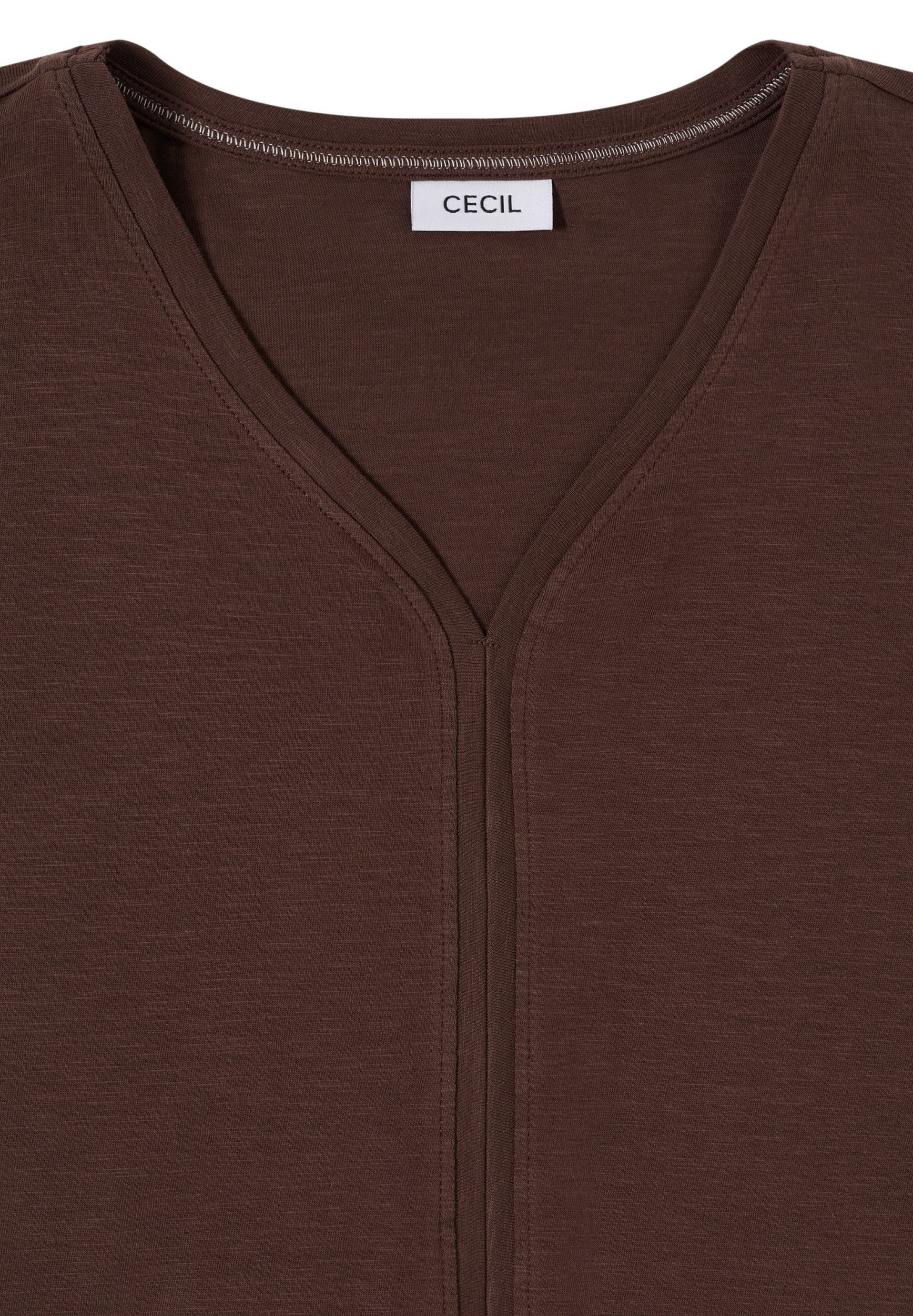CECIL Kurzarmshirt Solid V-Neck Tunic günstig online kaufen