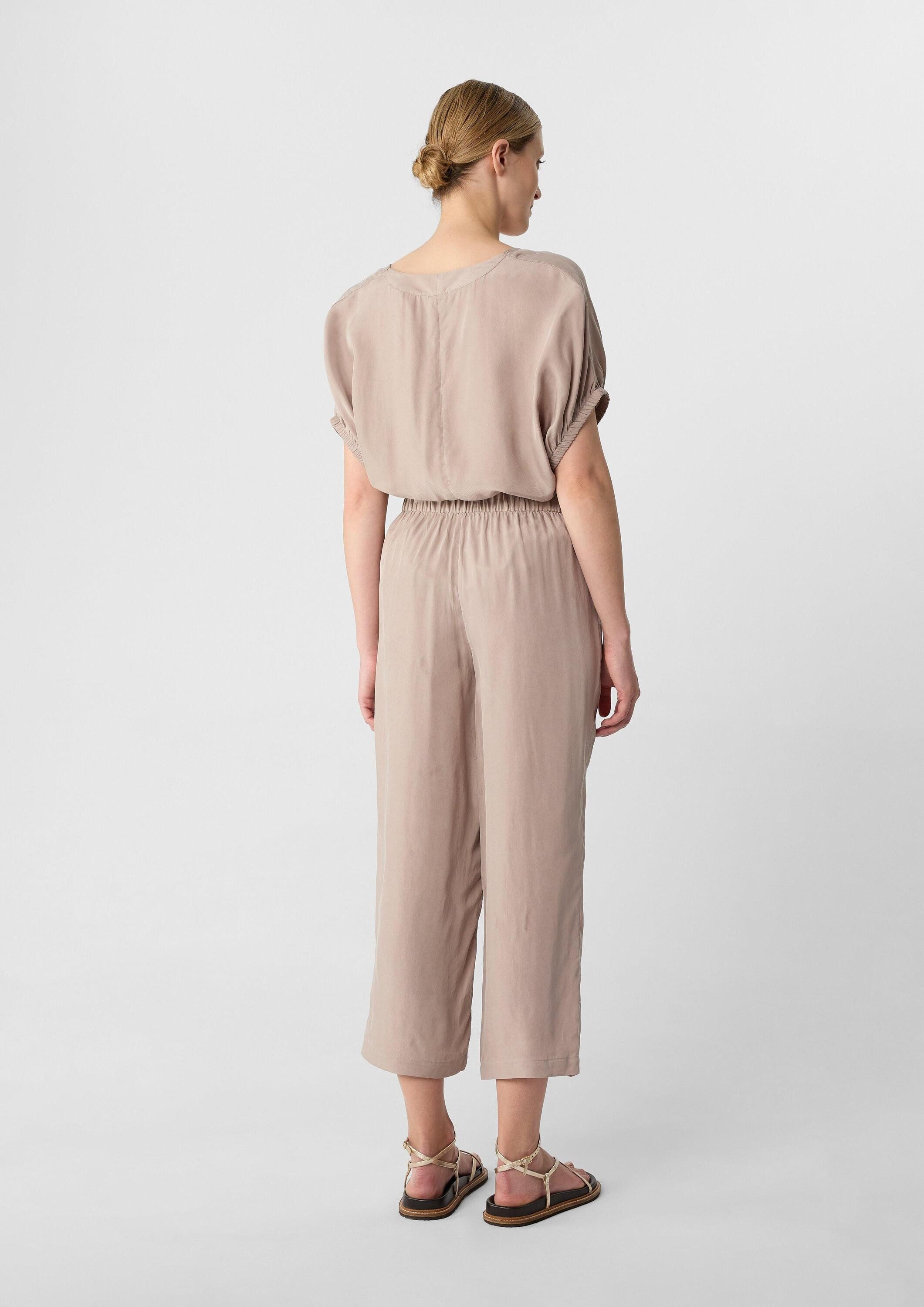 comma Culotte Hose Cropped Hose mit Elastikbund