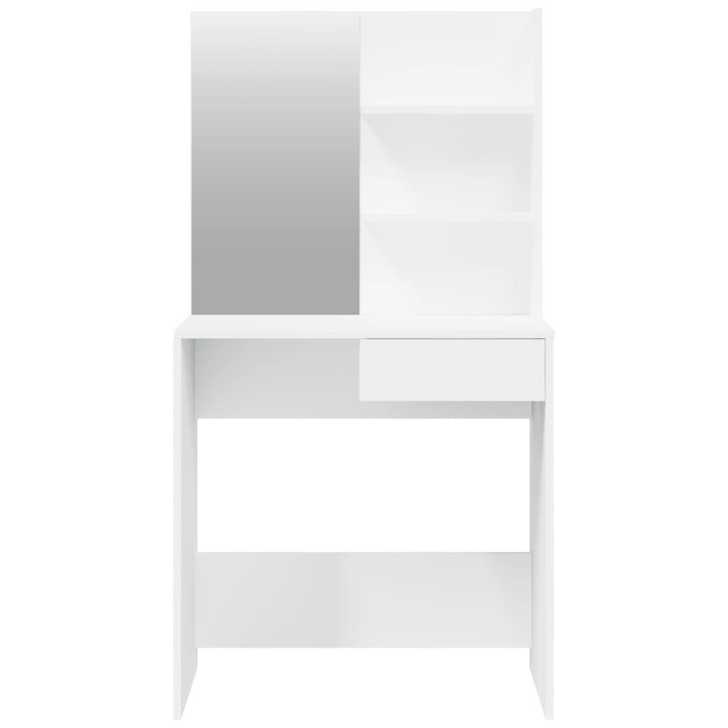 Schminktisch-Set (1-St) vidaXL 74,5x40x141 Weiß Weiß | Weiß Schminktisch cm