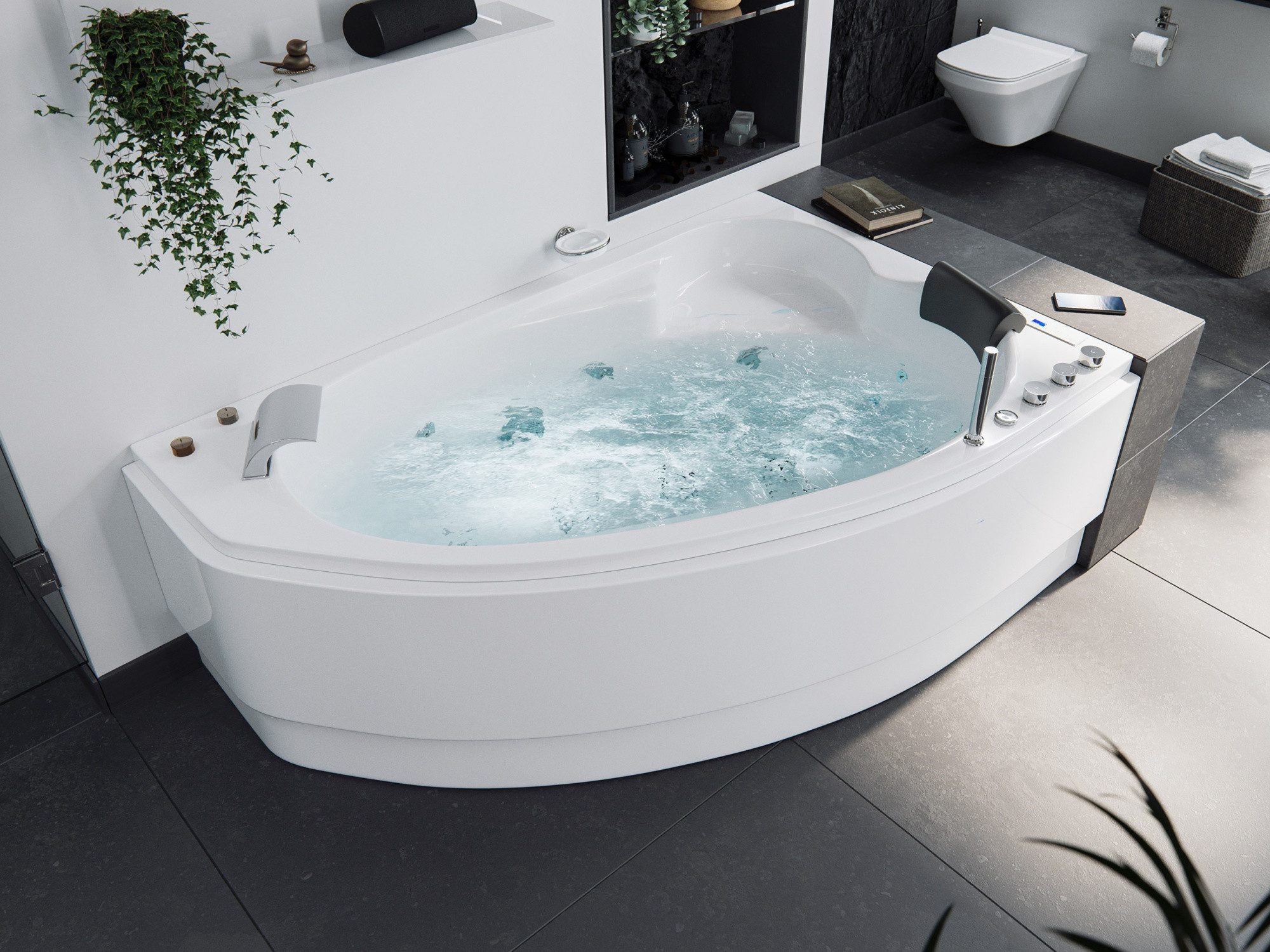 Magnolia Home Whirlpool Whirlpool Constantin 170x110 rechts Made in Germany 18 Düsen mit Armat