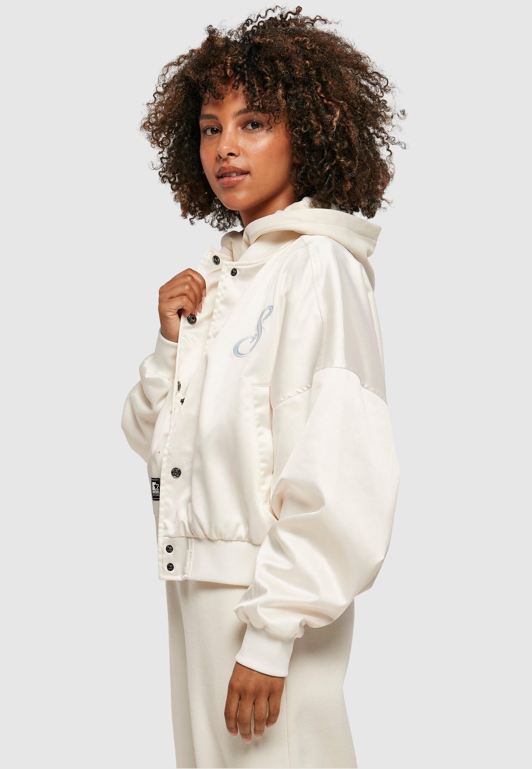 Starter Collegejacke Damen Ladies Starter Jacket Satin palewhite College (1-St)