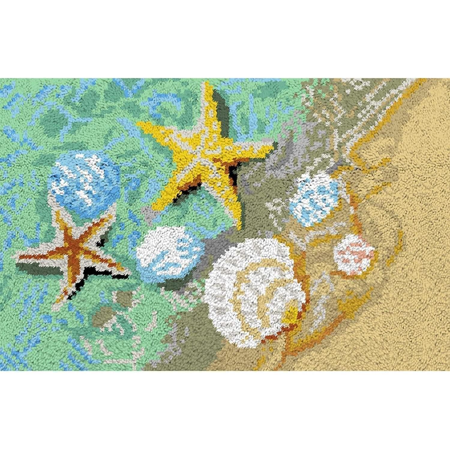 LuxusKollektion Kreativset Knüpfhaken Teppich Set DIY Heimdeko 50x38cm