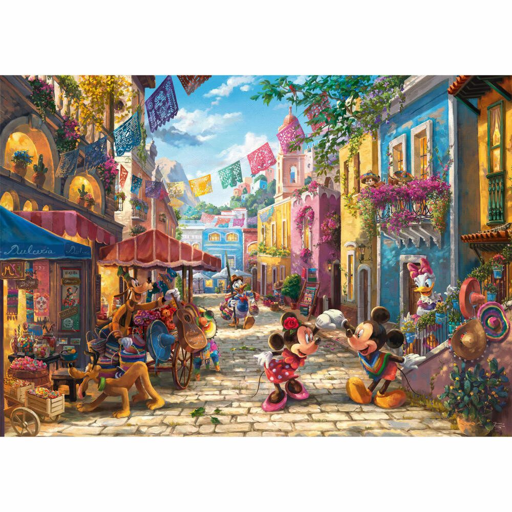 Schmidt Spiele Puzzle Disney Mickey & Minnie in Mexico Thomas Kinkade, 6000 Puzzleteile