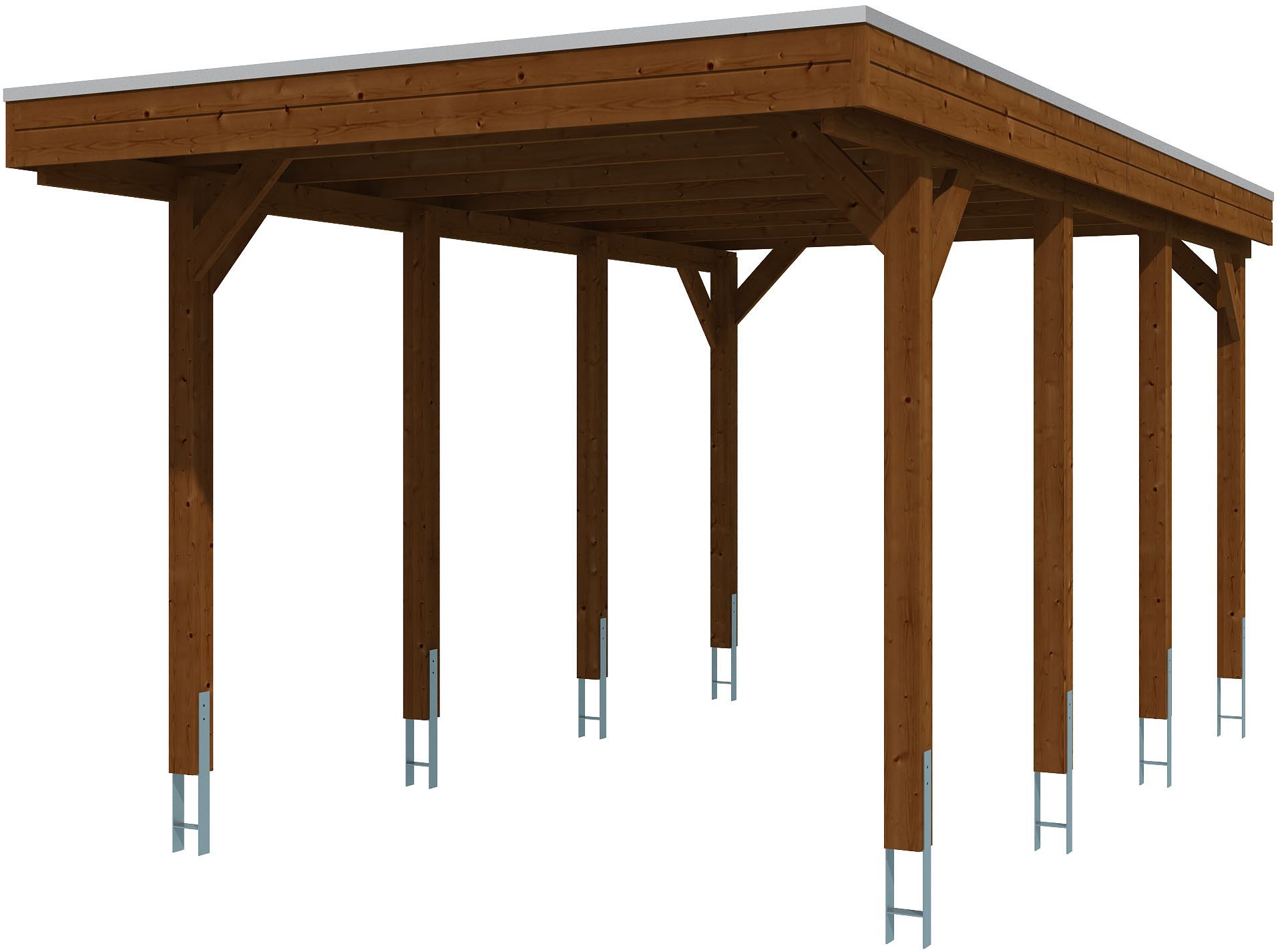 Skanholz Einzelcarport Friesland, BxT: 314x555 cm, 241 cm Einfahrtshöhe