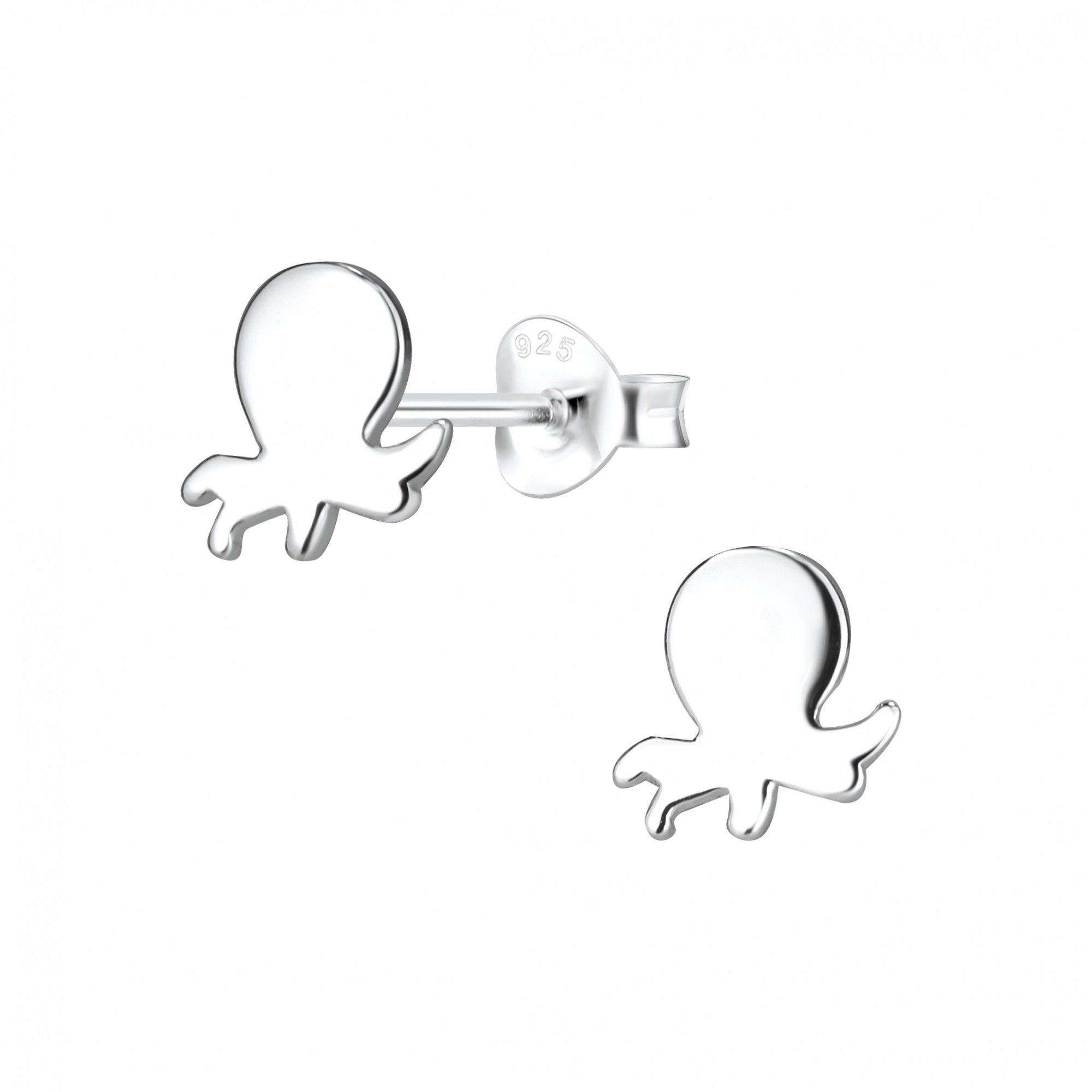 ALEXANDER YORK Paar Ohrstecker OKTOPUS silber, 2-tlg., 925 Sterling Silber