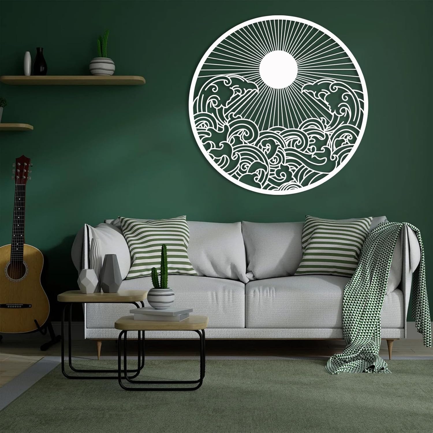 Jumpeak Wanddekoobjekt Sonne und Möwe Metall günstig online kaufen