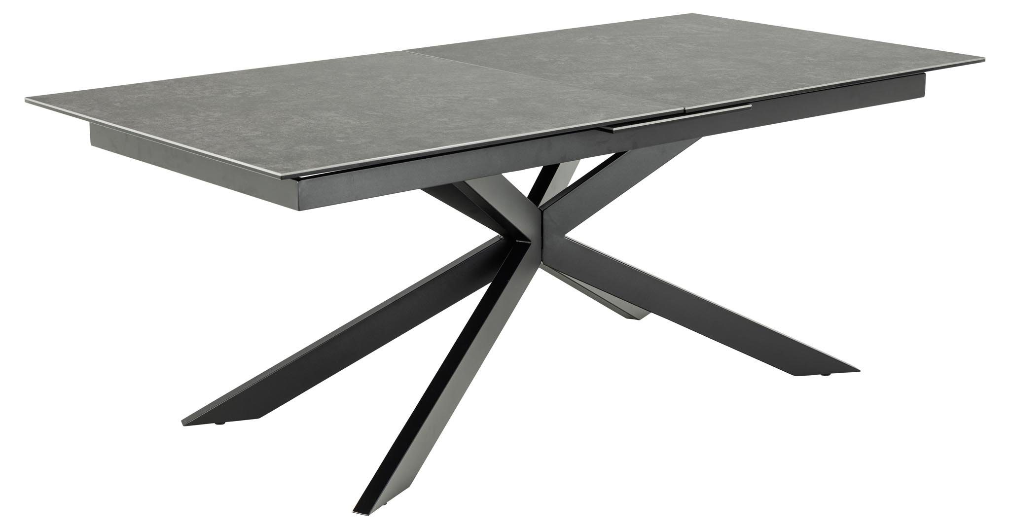 ACTONA GROUP Esstisch Irwine Esstisch 100x200/240cm mit Auszug schwarz.