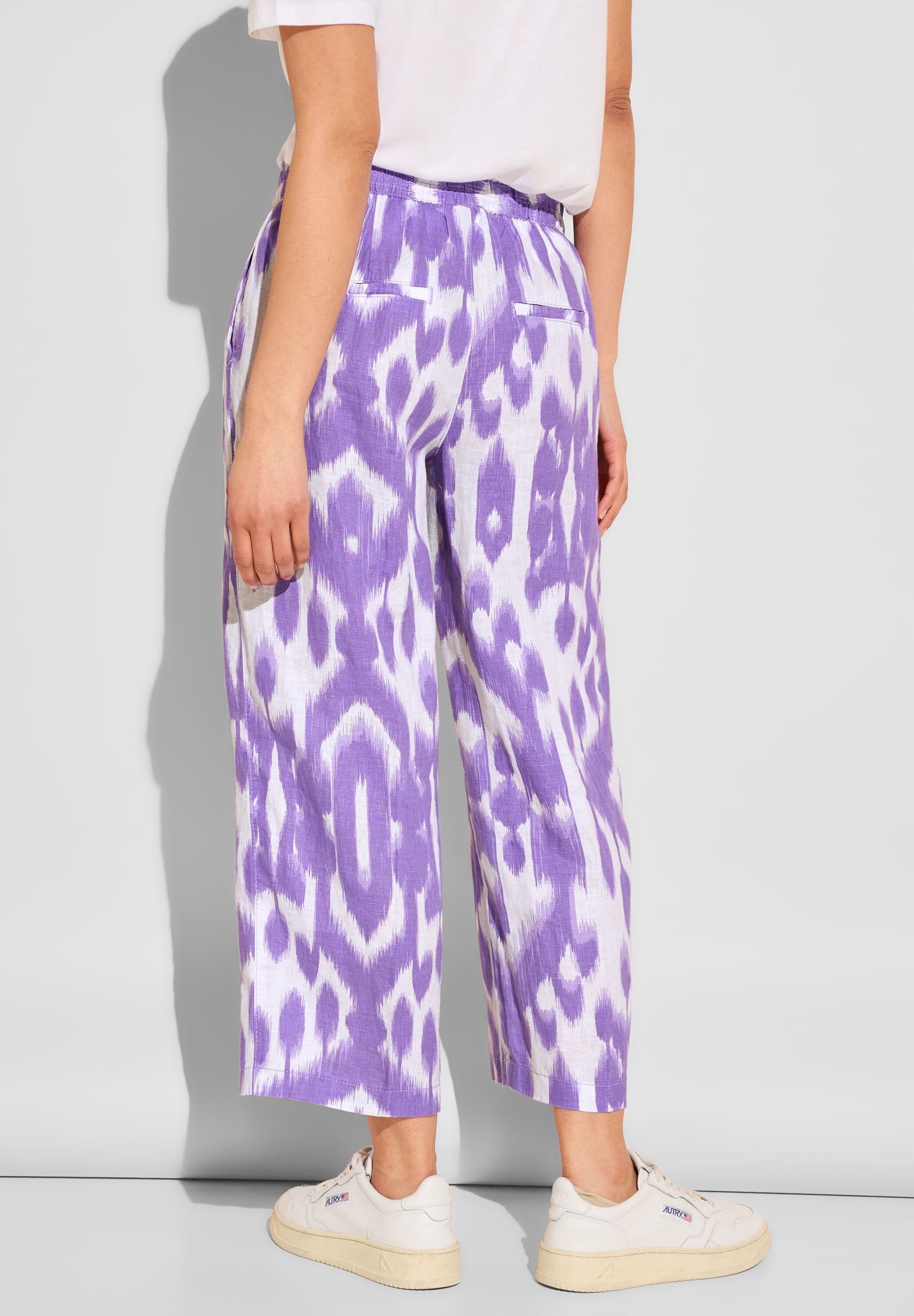 STREET ONE Leinenhose mit Ikat Muster günstig online kaufen
