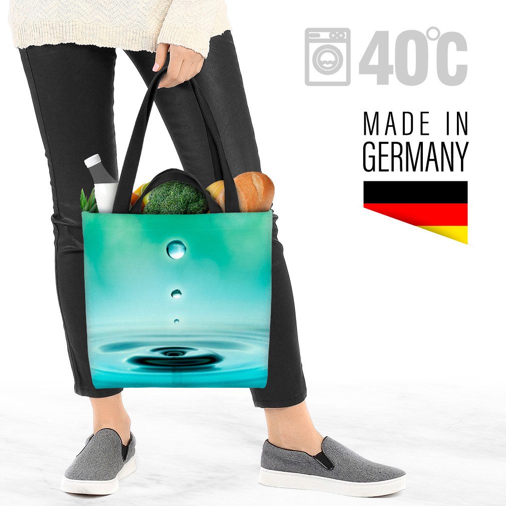VOID Henkeltasche (1-tlg), Wasser Wellen Teich Wasser Wellen Teich Tropfen Entspannung Wellness