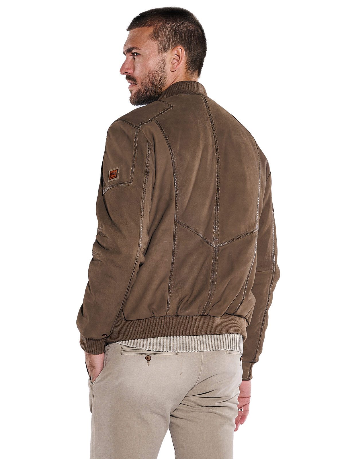 emilio adani Lederjacke Herren Lederjacke regular, Dunkelbraun günstig online kaufen