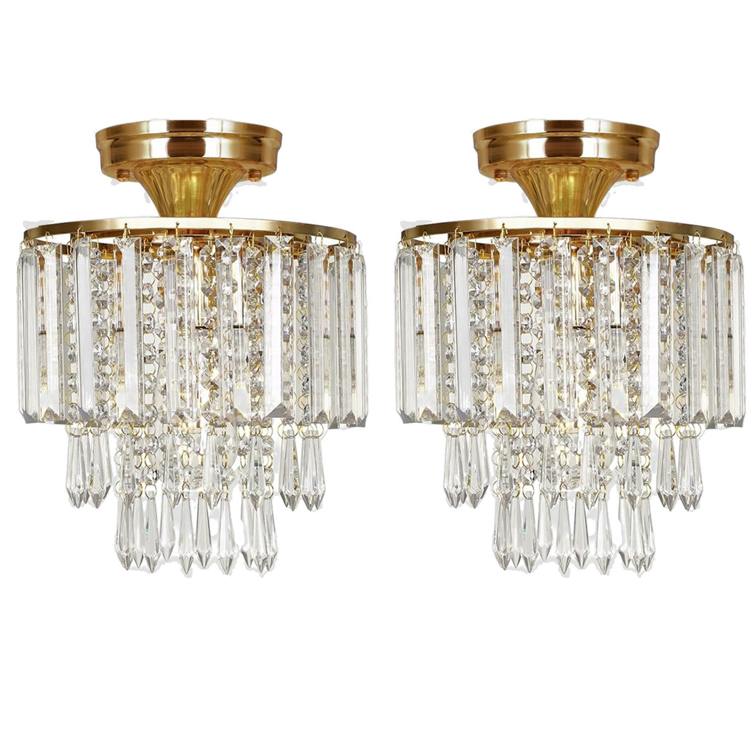 BlingBin Kronleuchter Modern Kronleuchter Deckenleuchte Gold,Kleine günstig online kaufen