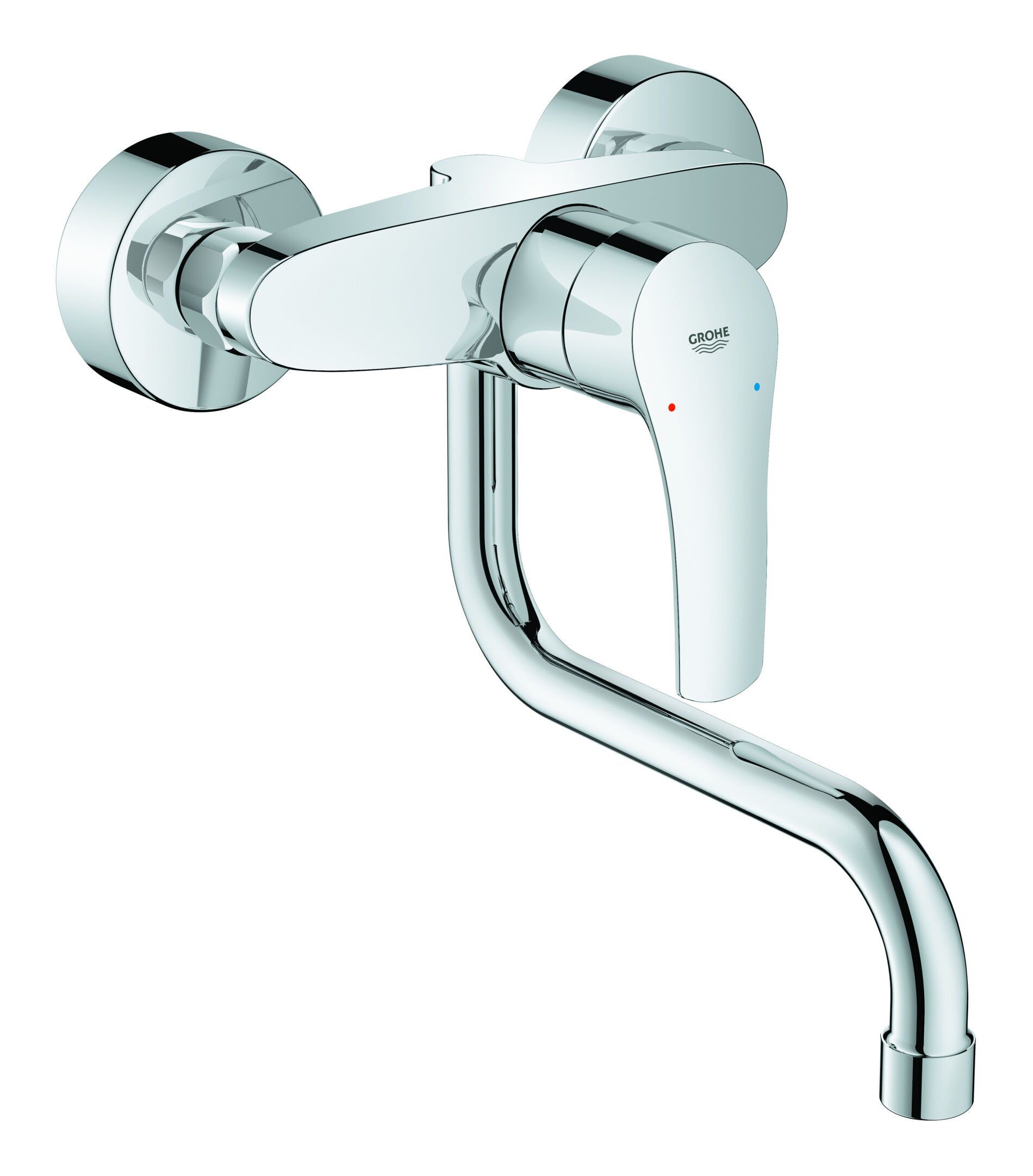 Grohe Küchenarmatur Eurosmart Einhand-Spültischbatterie Wandmontage Ausladung 216 mm - Chrom