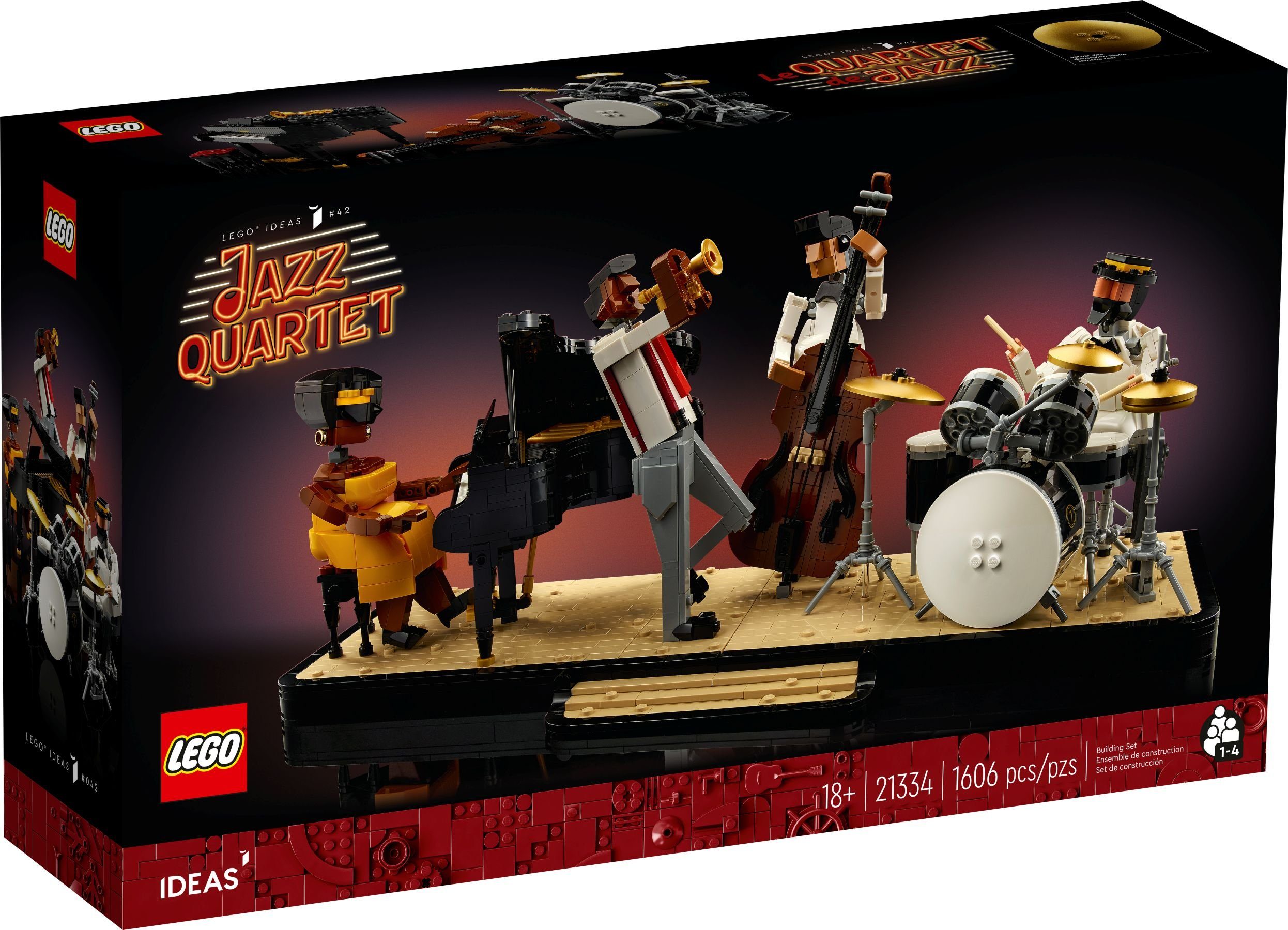 LEGO® LEGO Ideas 21334 Jazz-Quartett Konstruktionsspielsteine, (Set, 1606 Teile)
