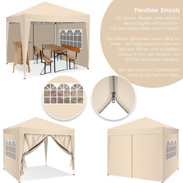 KESSER Pavillon, 2X Seitenwand für Pavillon 3x3m Faltpavillon Pop Up klappbar