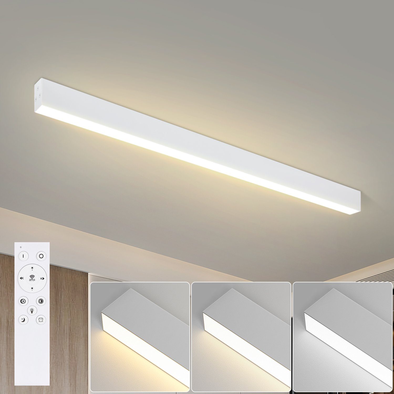 Nettlife Deckenleuchten Schwarz Dimmbar Modern 107/53/80CM günstig online kaufen