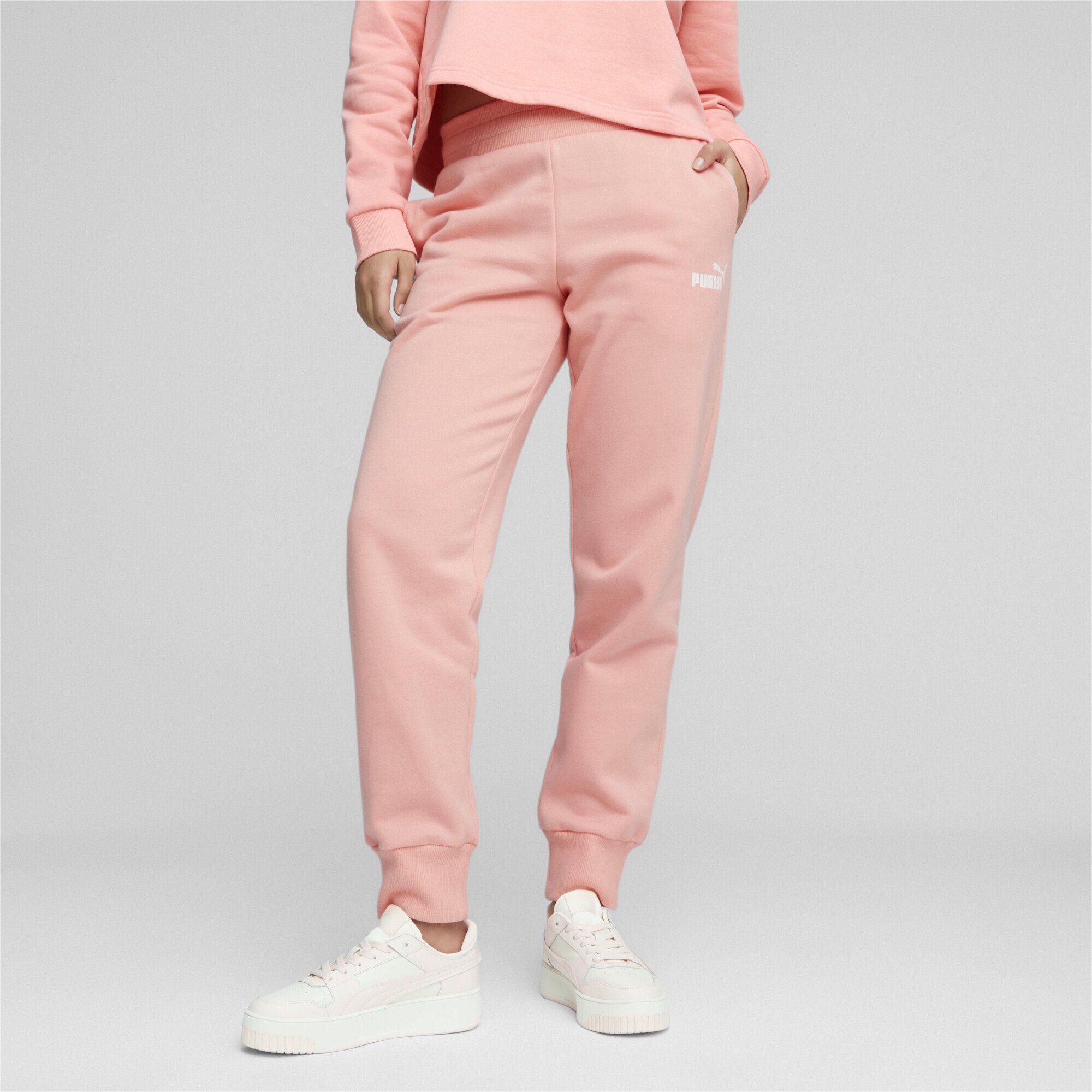 Pink Smoothie Essentials Damen PUMA Sporthose Peach Jogginghose