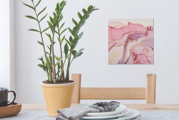 OneMillionCanvasses® Leinwandbild Gold - Marmor - Rosa, (1 St), Leinwand Bilder für Wohnzimmer Schlafzimmer
